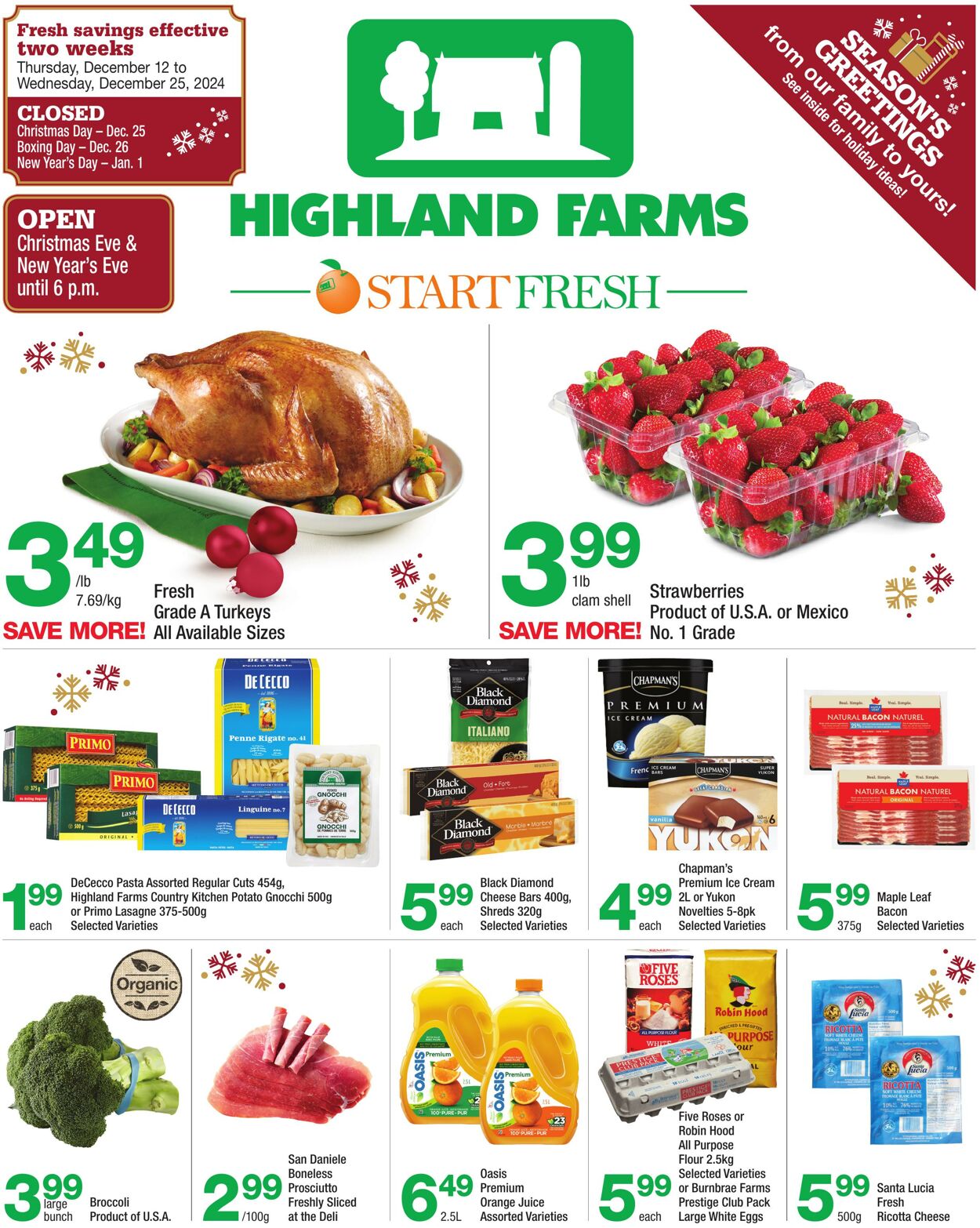 Highland Farms Promotional flyers