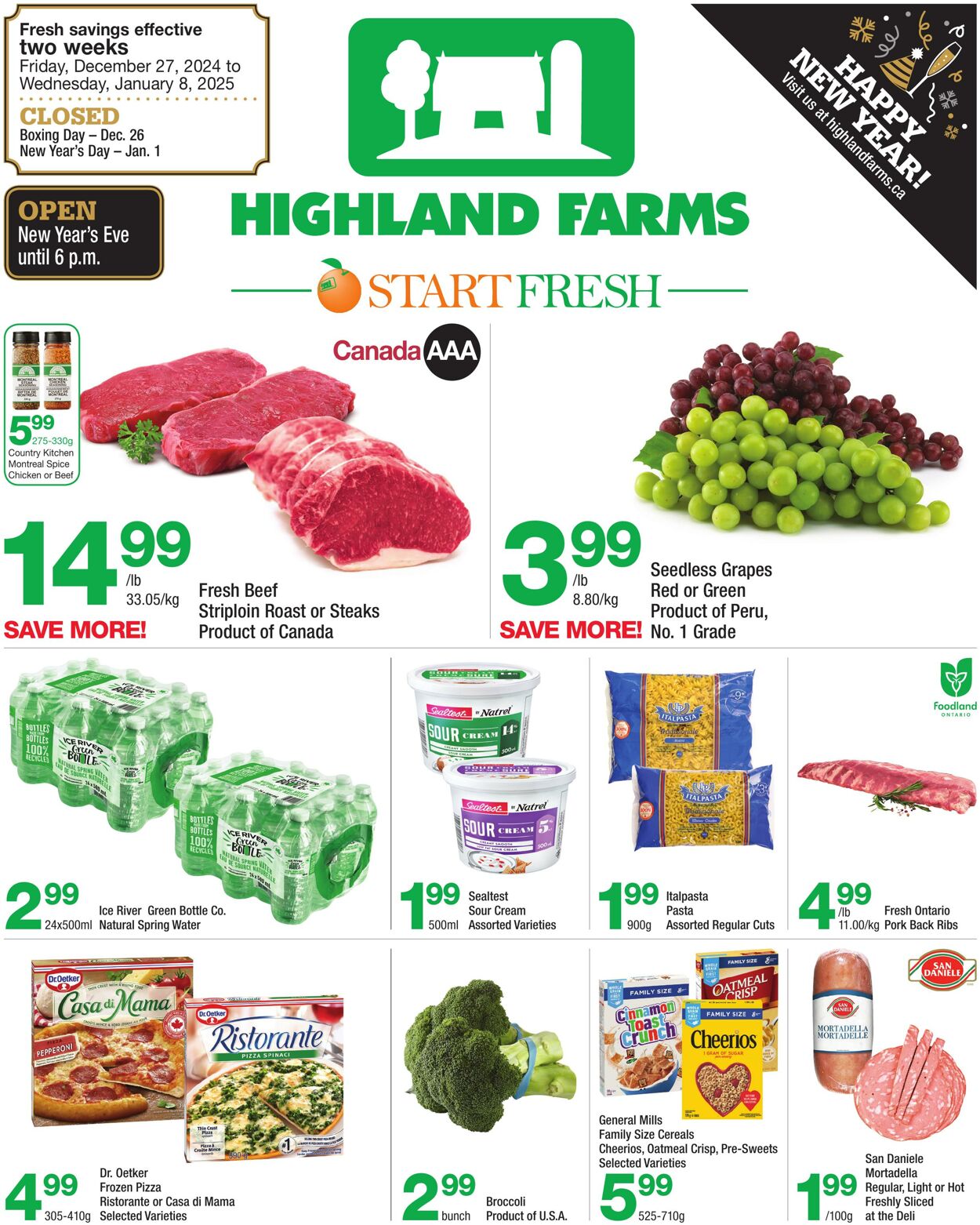 Highland Farms Promotional flyers