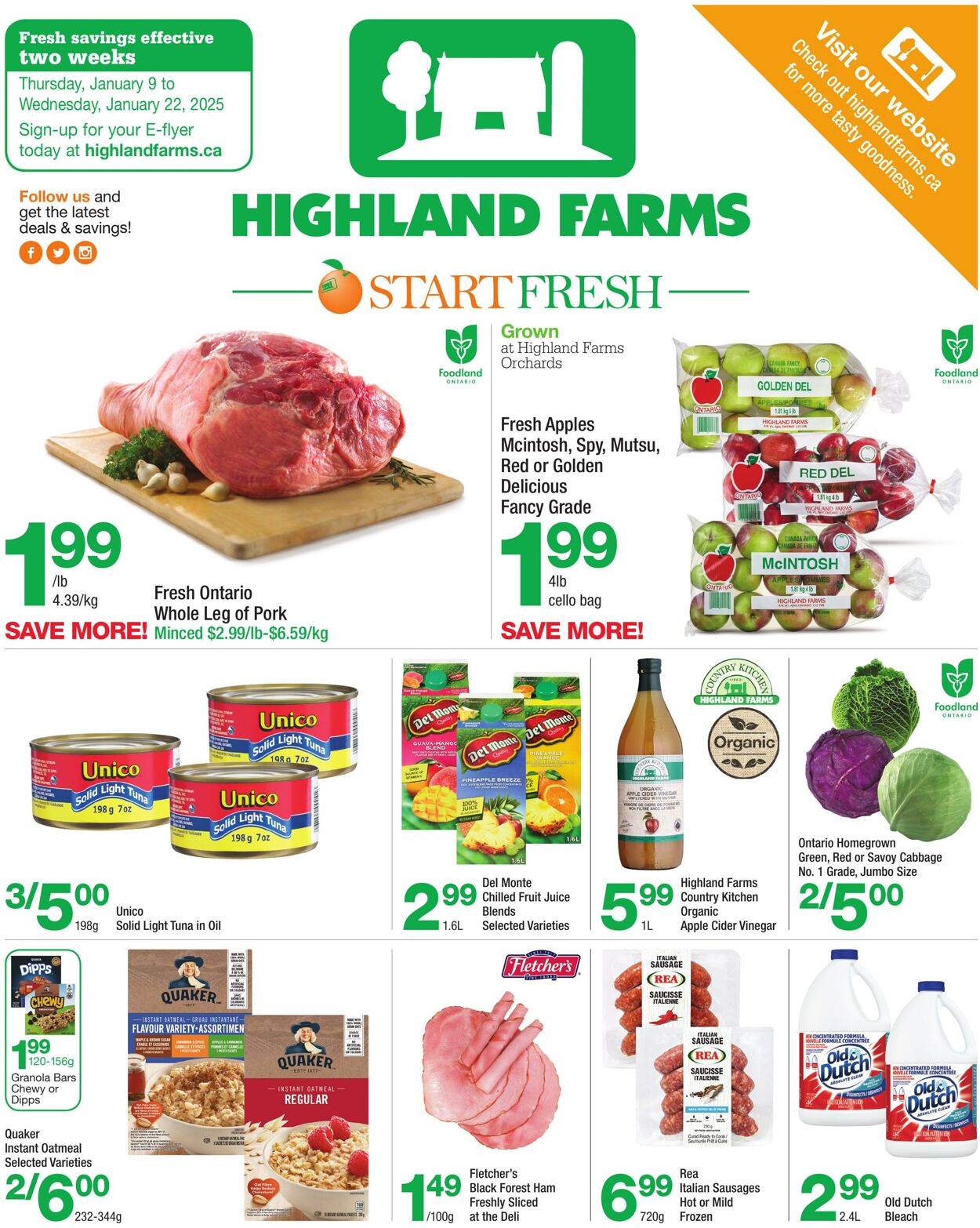 Highland Farms Promotional flyers