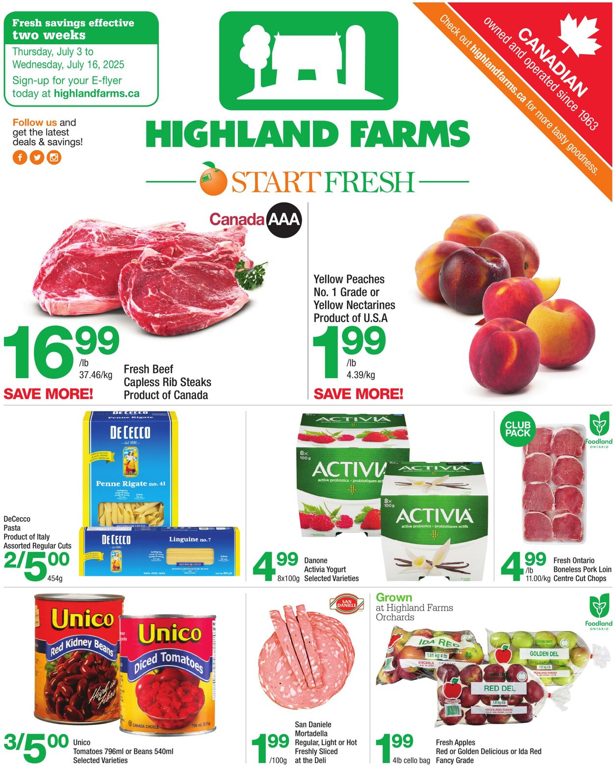 Flyer Highland Farms 03.07.2025 - 16.07.2025