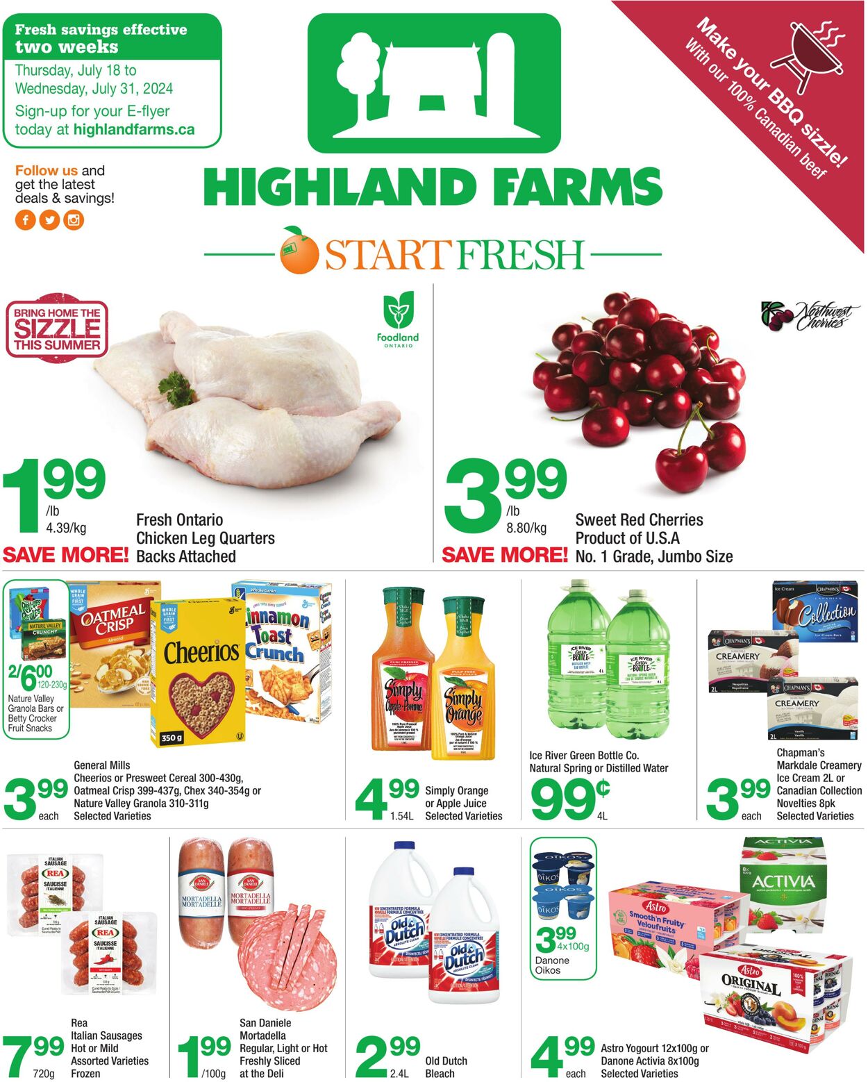 Highland Farms Promotional flyers