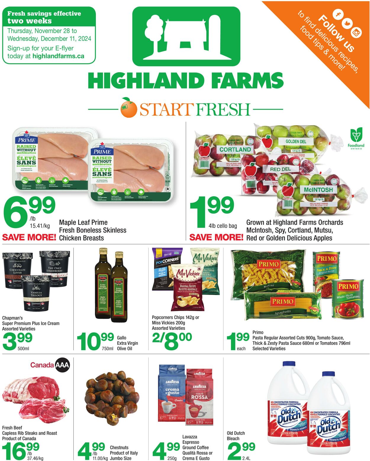 Highland Farms Promotional flyers