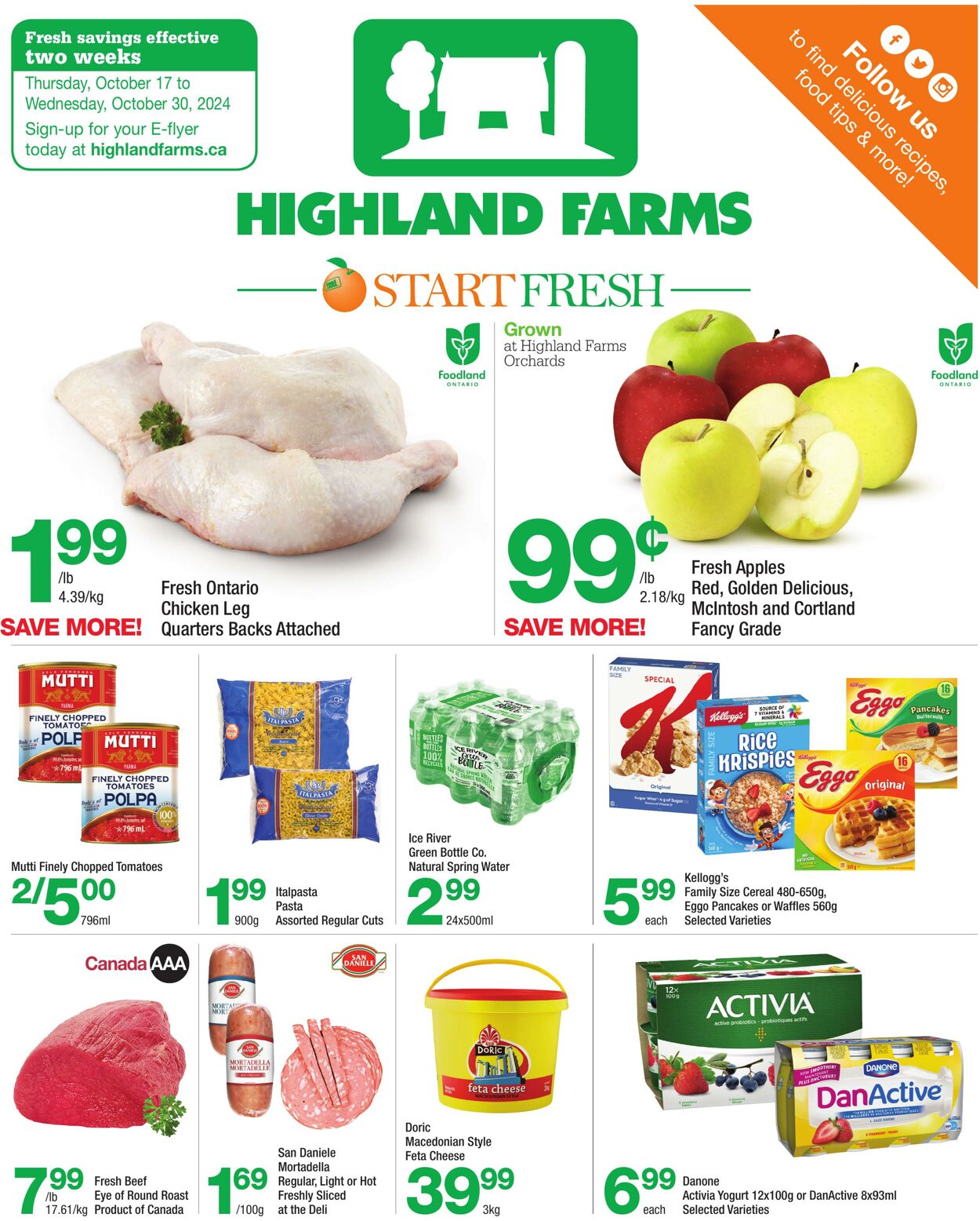 Highland Farms Promotional flyers