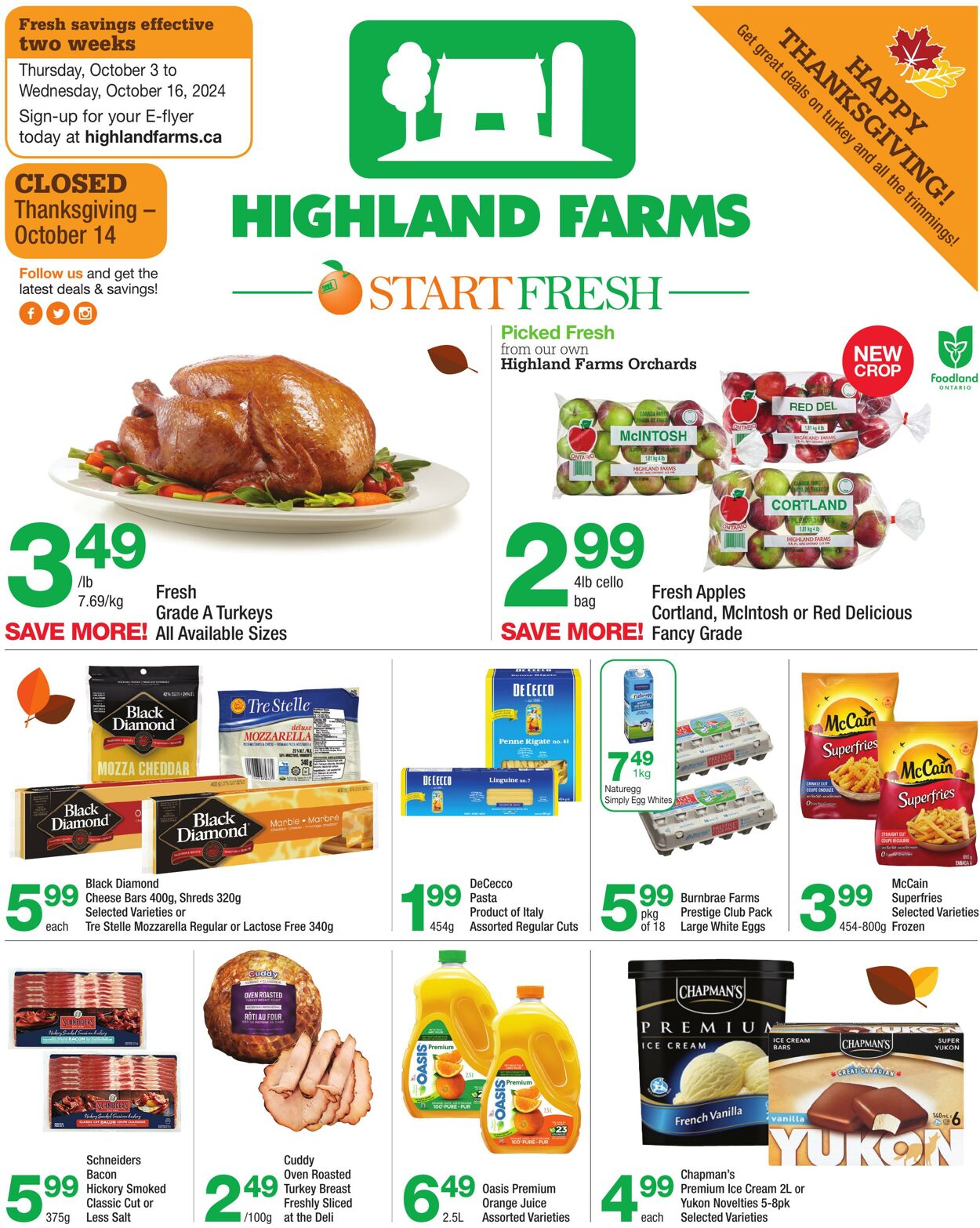 Highland Farms Promotional flyers