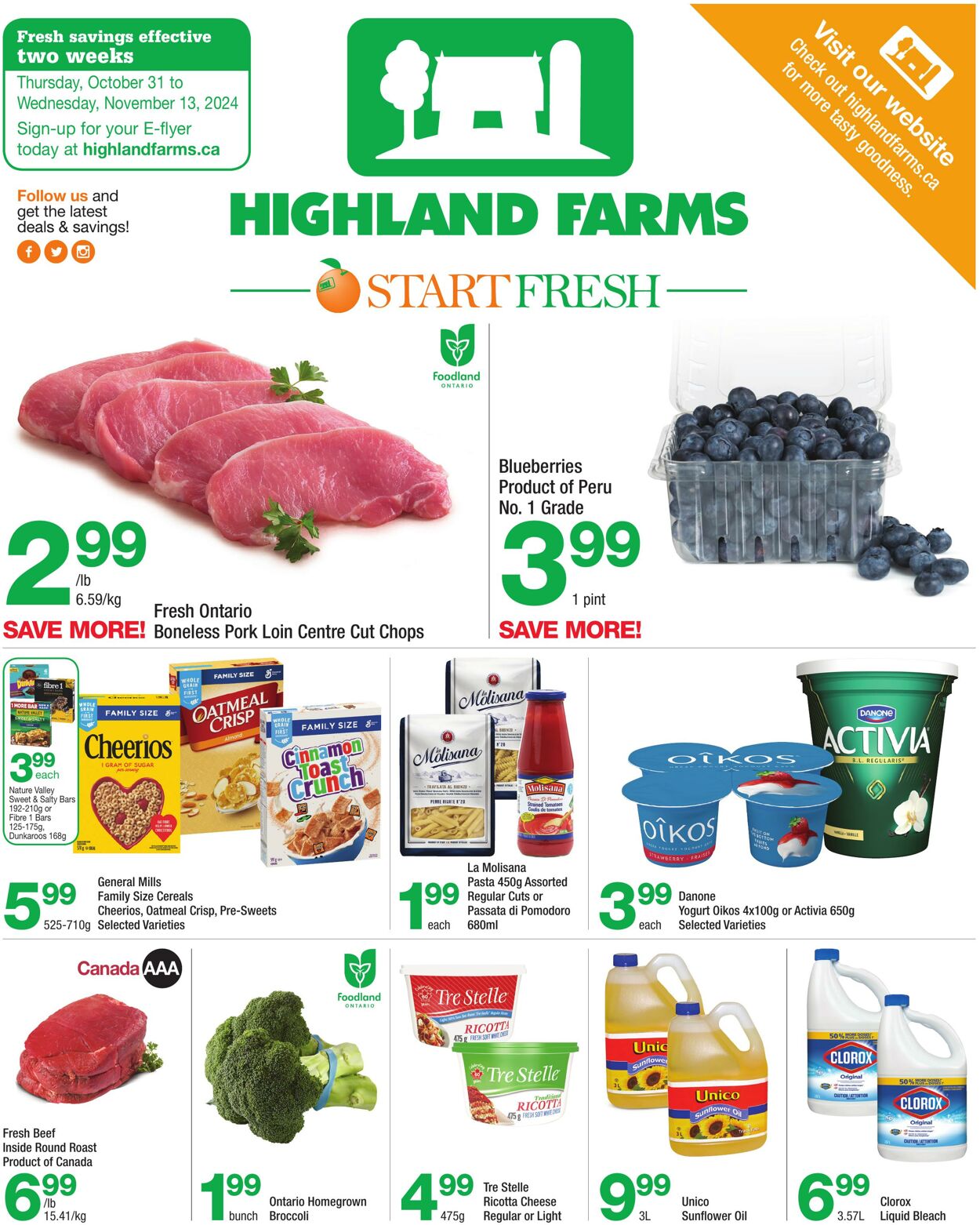 Highland Farms Promotional flyers