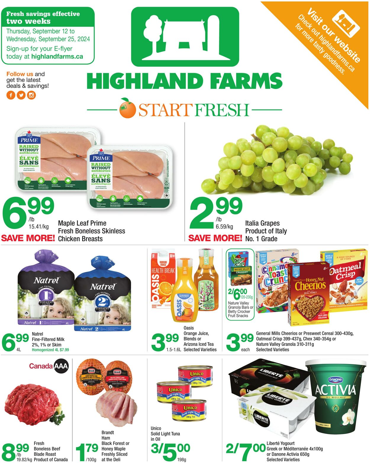 Highland Farms Promotional flyers