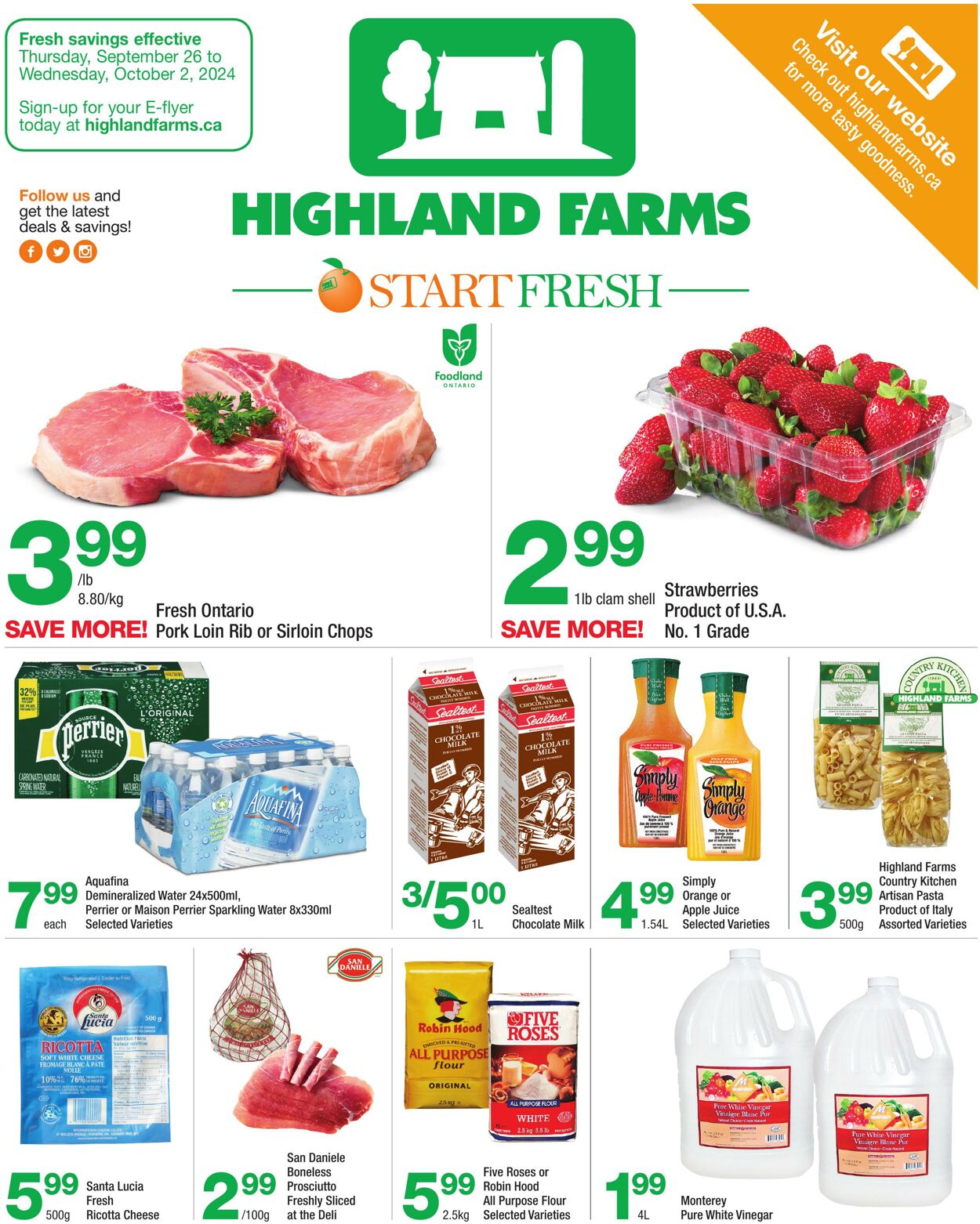 Highland Farms Promotional flyers