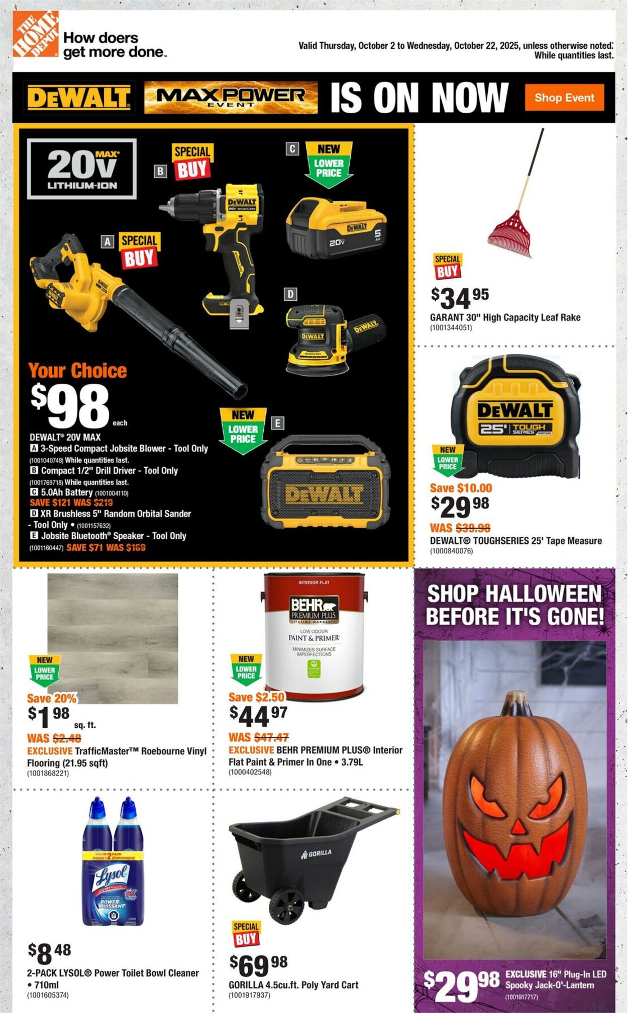 Flyer Home Depot 02.10.2025 - 22.10.2025