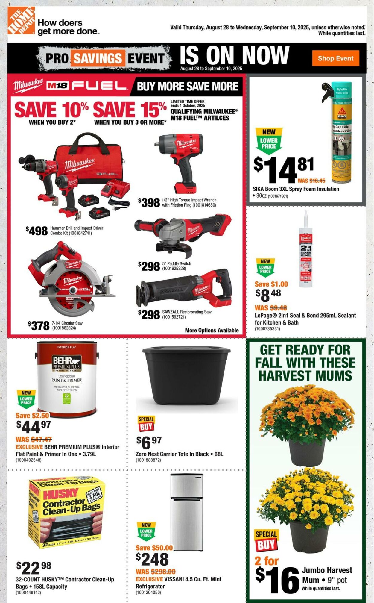Flyer Home Depot 28.08.2025 - 10.09.2025