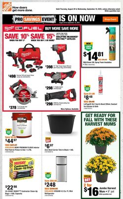 Flyer Home Depot 28.08.2025 - 10.09.2025