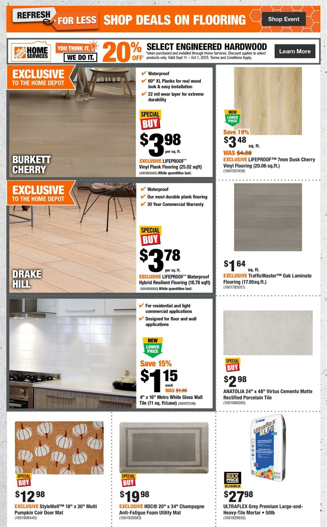 Flyer Home Depot 11.09.2025 - 01.10.2025