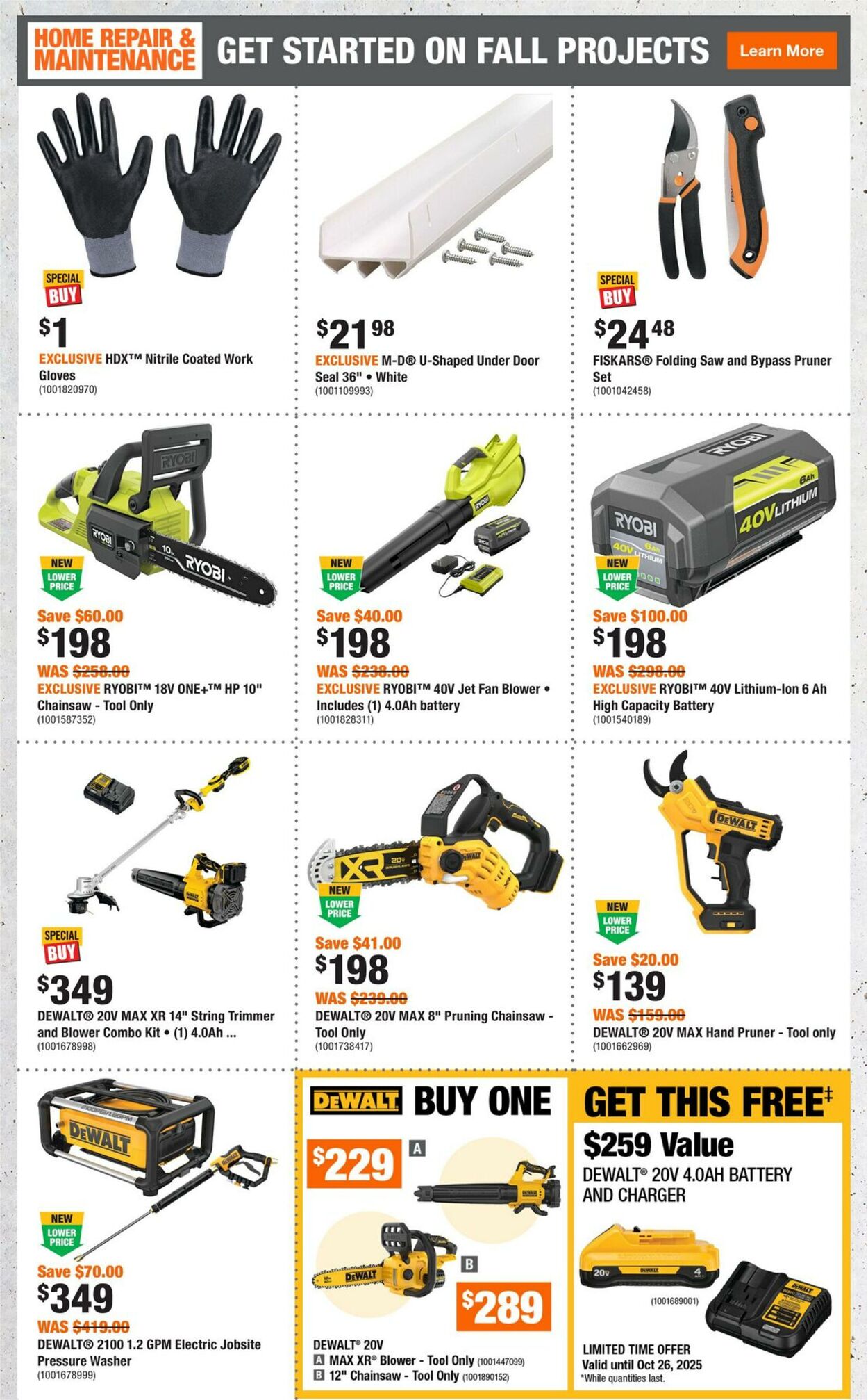 Flyer Home Depot 11.09.2025 - 01.10.2025