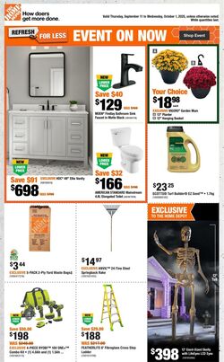 Flyer Home Depot 11.09.2025 - 01.10.2025