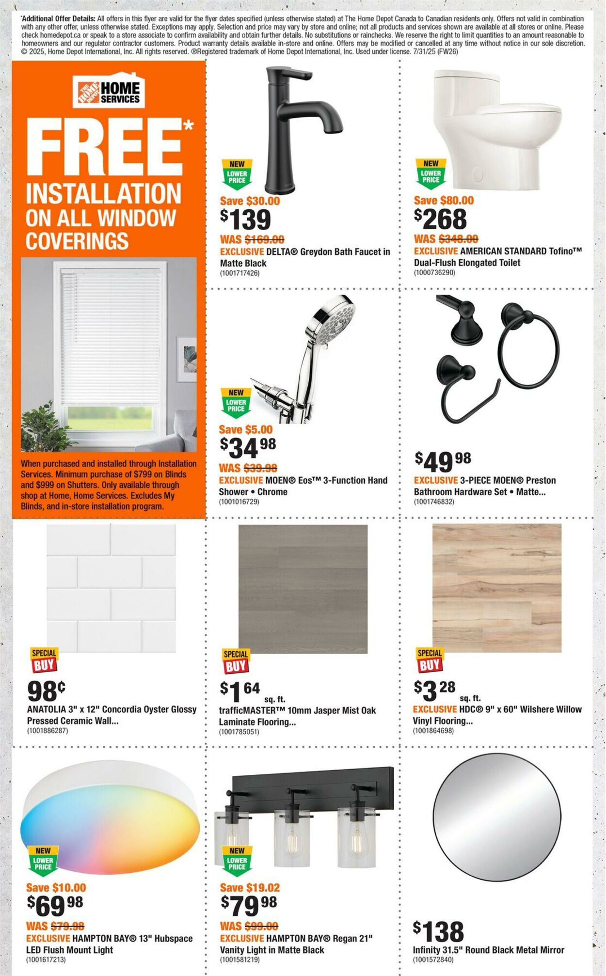 Flyer Home Depot 31.07.2025 - 13.08.2025