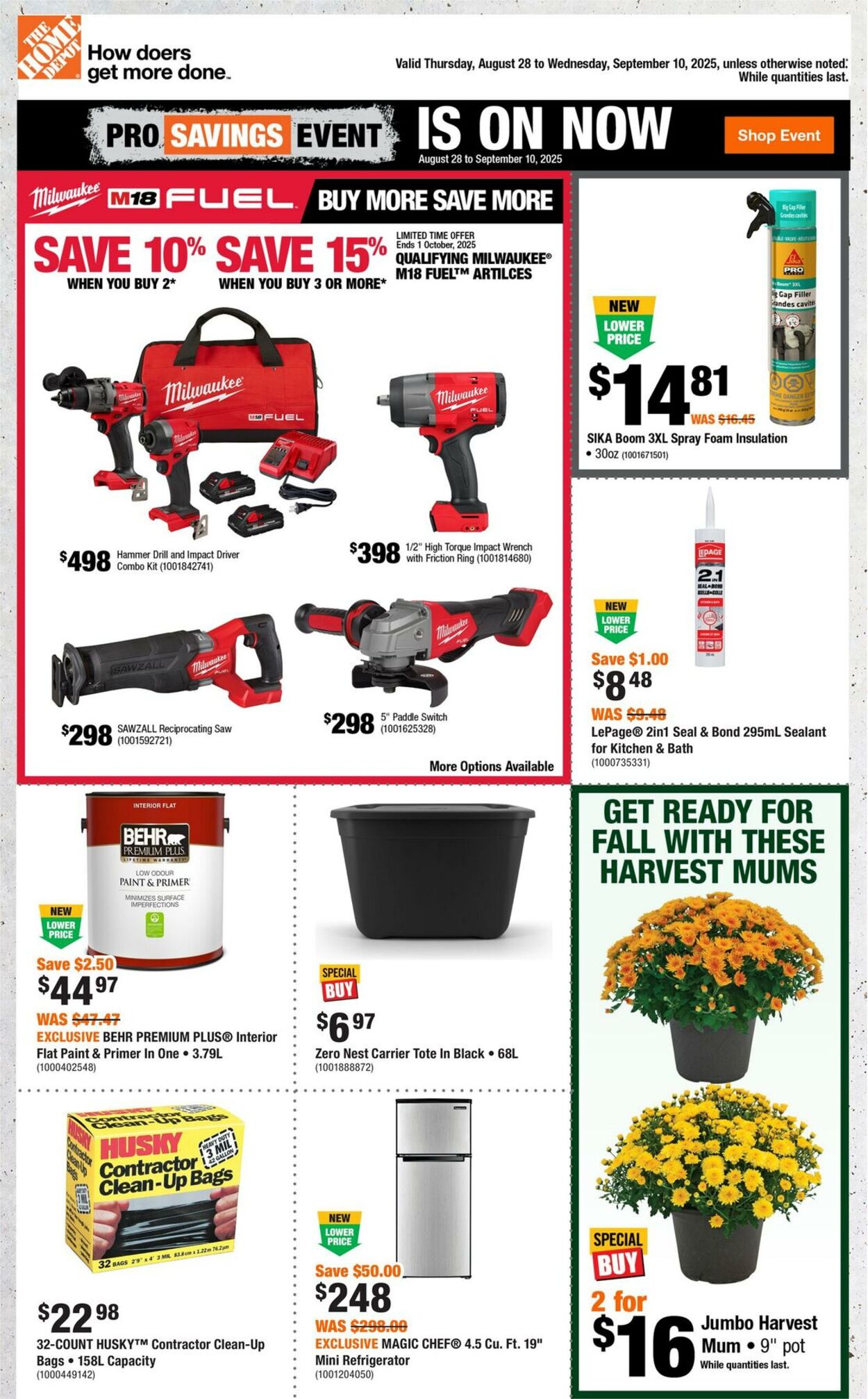 Flyer Home Depot 28.08.2025 - 10.09.2025