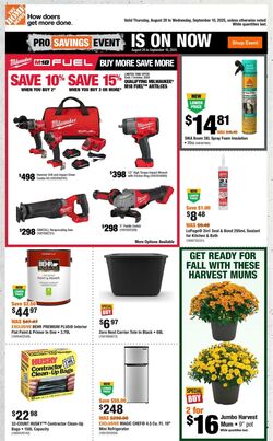 Flyer Home Depot 28.08.2025 - 10.09.2025