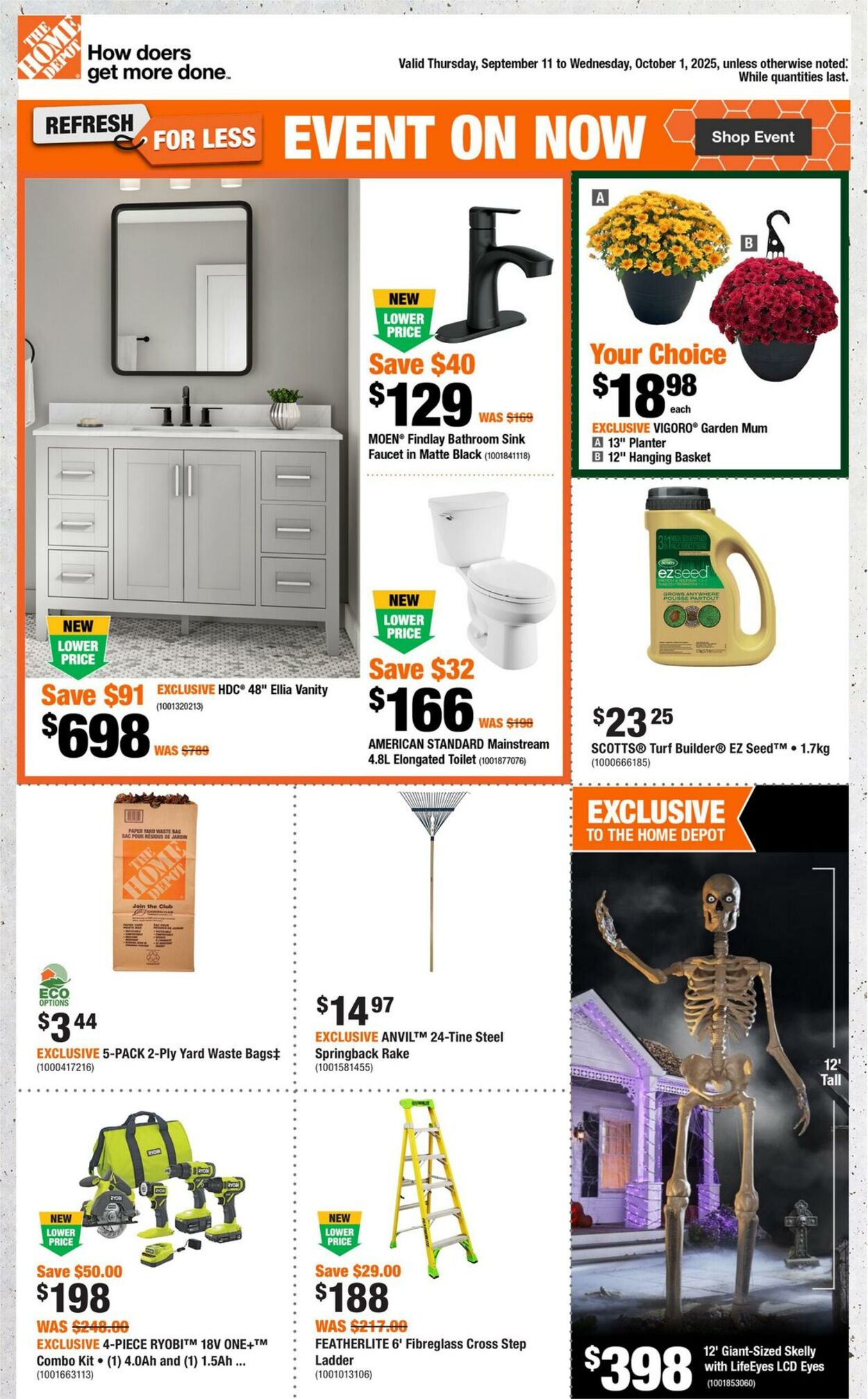 Flyer Home Depot 11.09.2025 - 01.10.2025