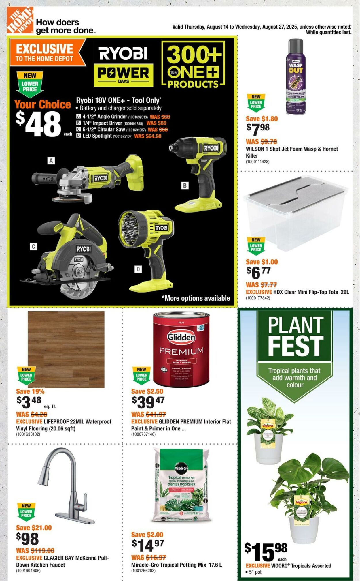 Flyer Home Depot 14.08.2025 - 27.08.2025