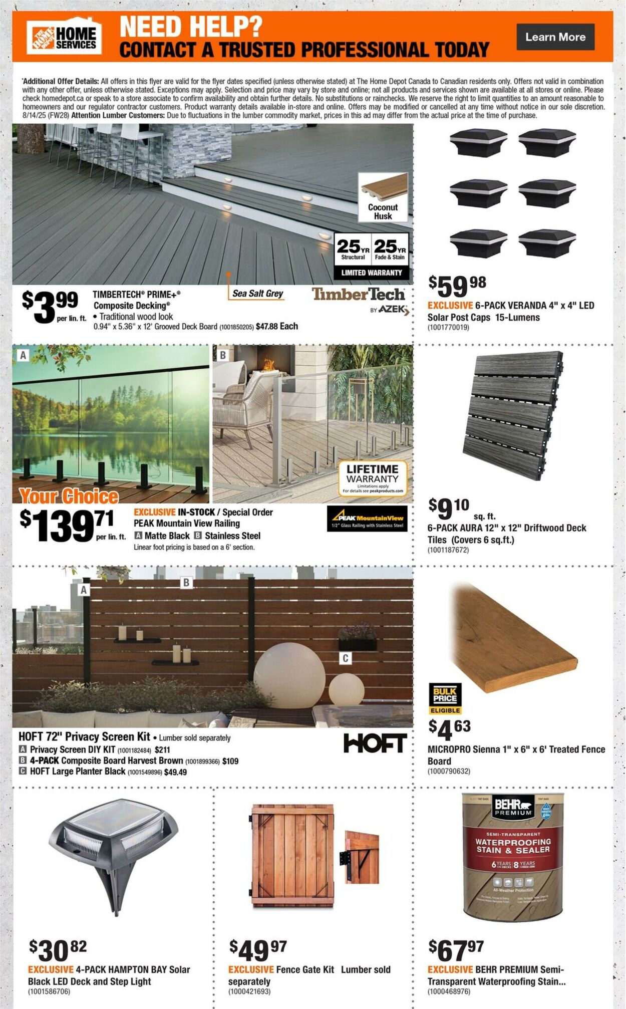 Flyer Home Depot 14.08.2025 - 27.08.2025
