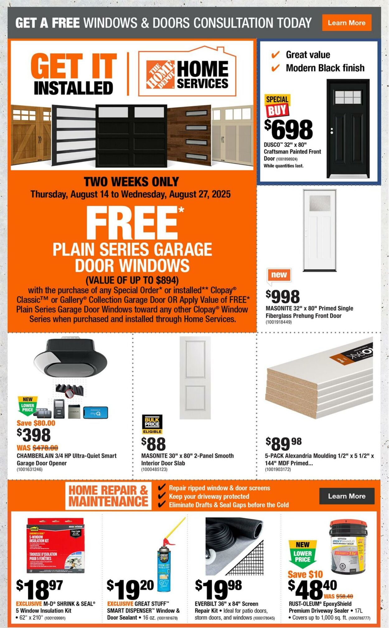 Flyer Home Depot 14.08.2025 - 27.08.2025