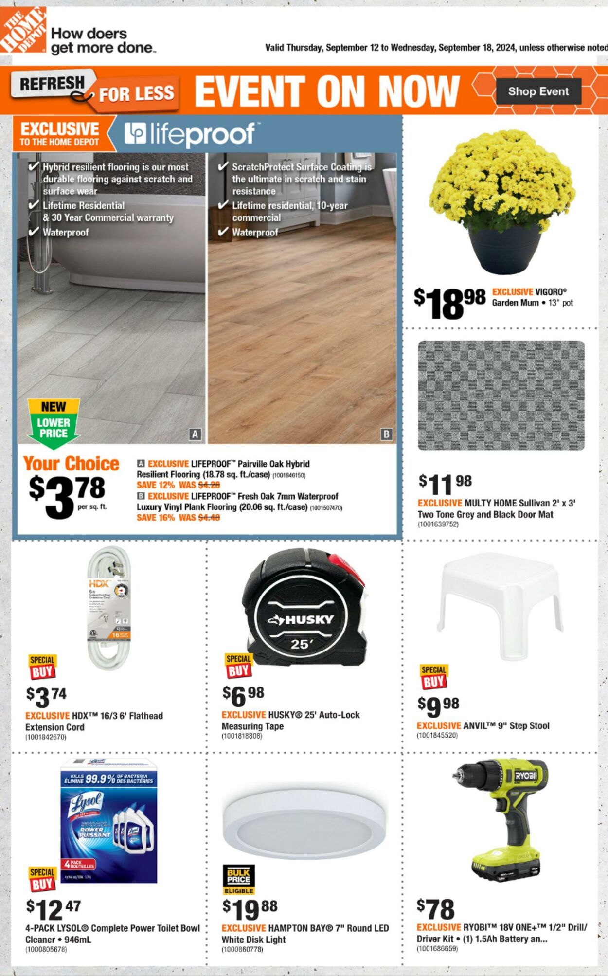 Flyer Home Depot 12.09.2024 - 18.09.2024