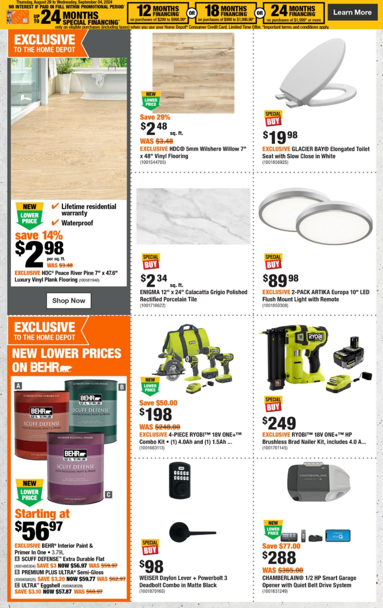 Flyer Home Depot 29.08.2024 - 04.09.2024