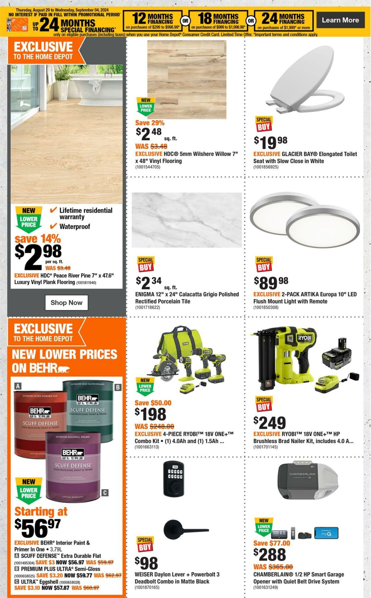 Flyer Home Depot 29.08.2024 - 04.09.2024