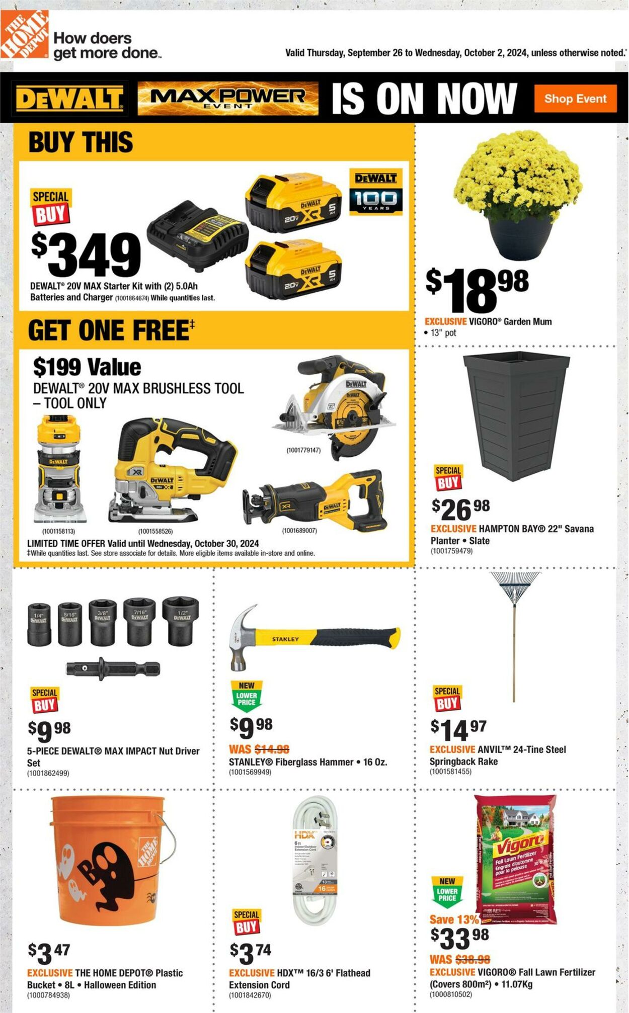 Flyer Home Depot - Weekly Flyer_CP 26 Sep 2024 - 2 Oct 2024