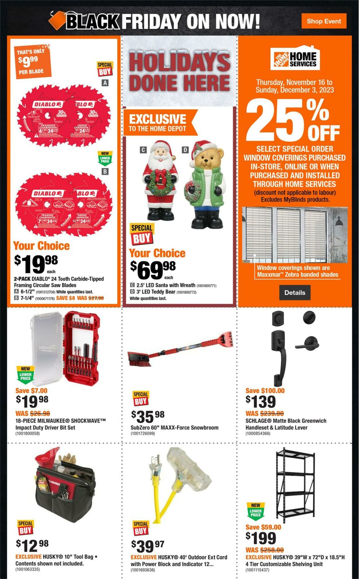 Flyer Home Depot 16.11.2023 - 22.11.2023