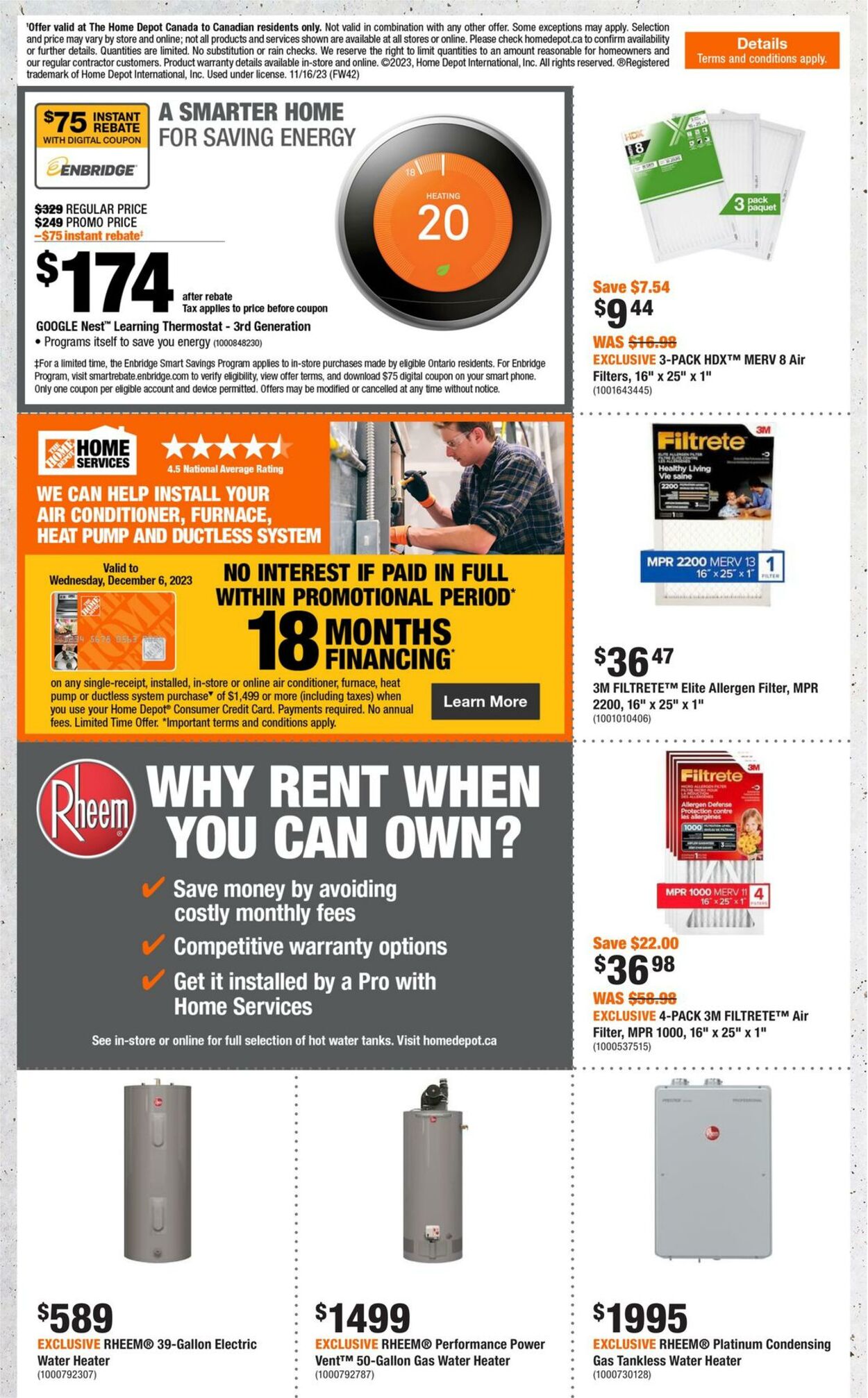 Flyer Home Depot 16.11.2023 - 22.11.2023