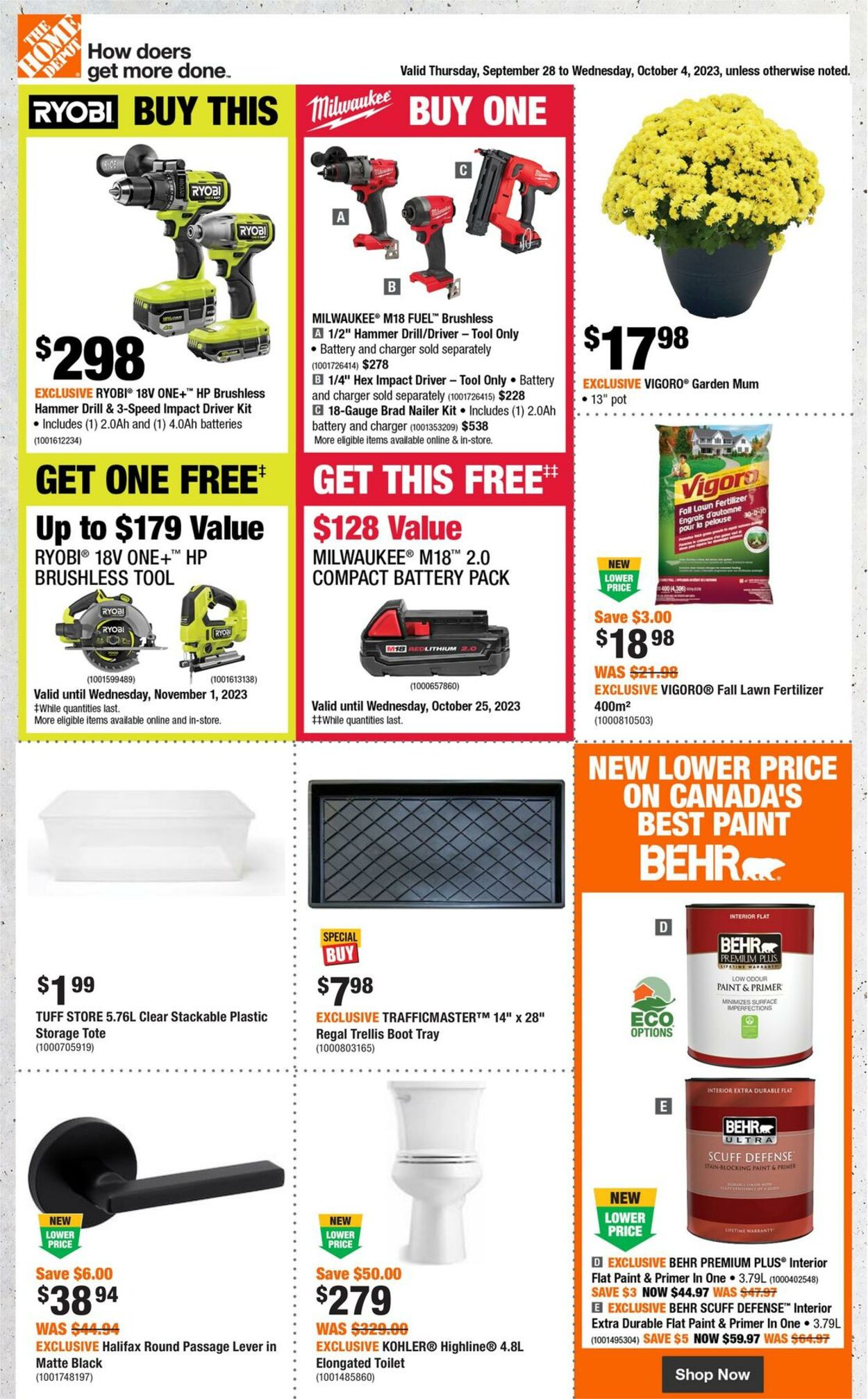 Flyer Home Depot - Weekly Flyer_CP 28 Sep 2023 - 4 Oct 2023