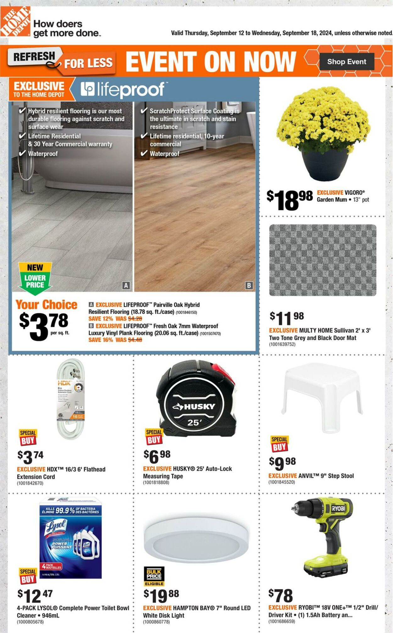 Flyer Home Depot - Weekly Flyer_CP 12 Sep 2024 - 18 Sep 2024