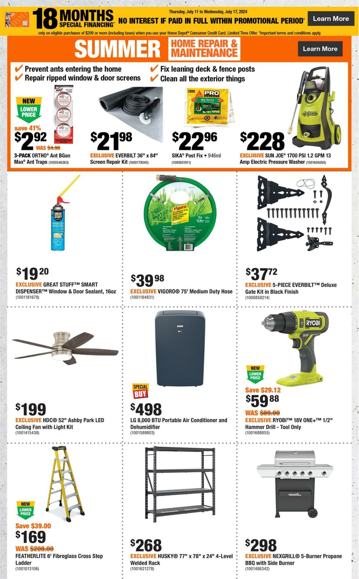 Flyer Home Depot 11.07.2024 - 17.07.2024