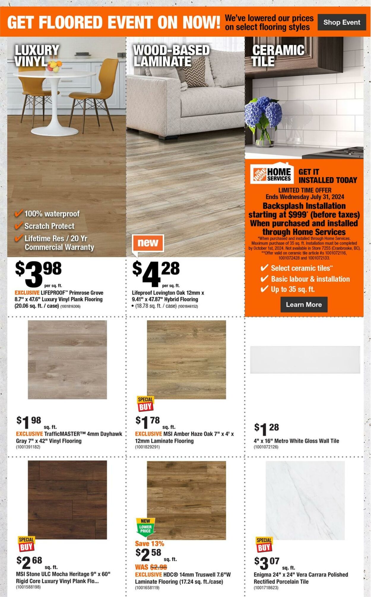 Flyer Home Depot 11.07.2024 - 17.07.2024