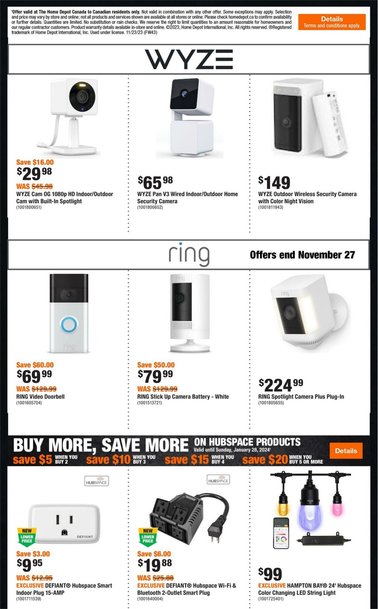 Flyer Home Depot 23.11.2023 - 29.11.2023