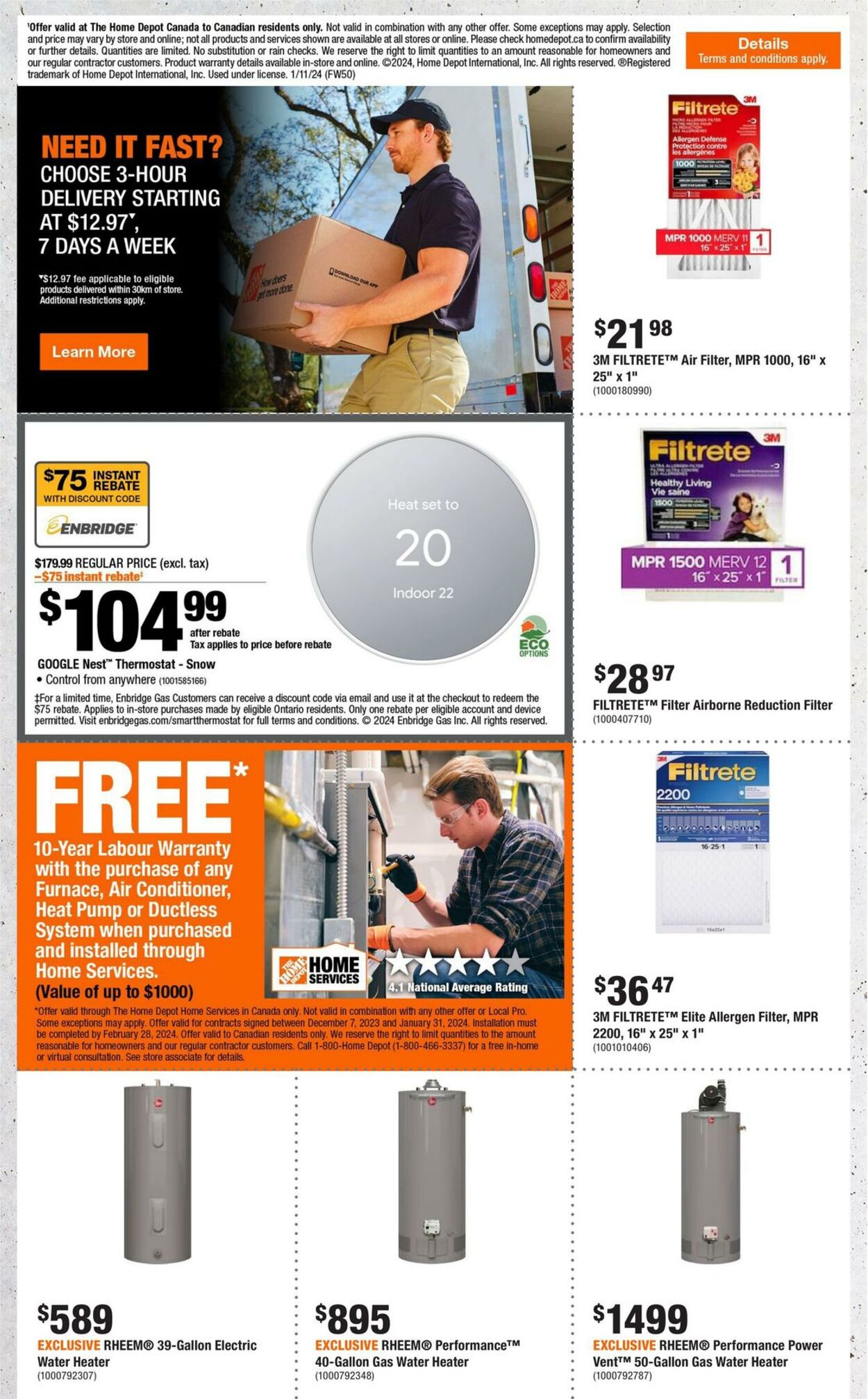 Flyer Home Depot 11.01.2024 - 17.01.2024