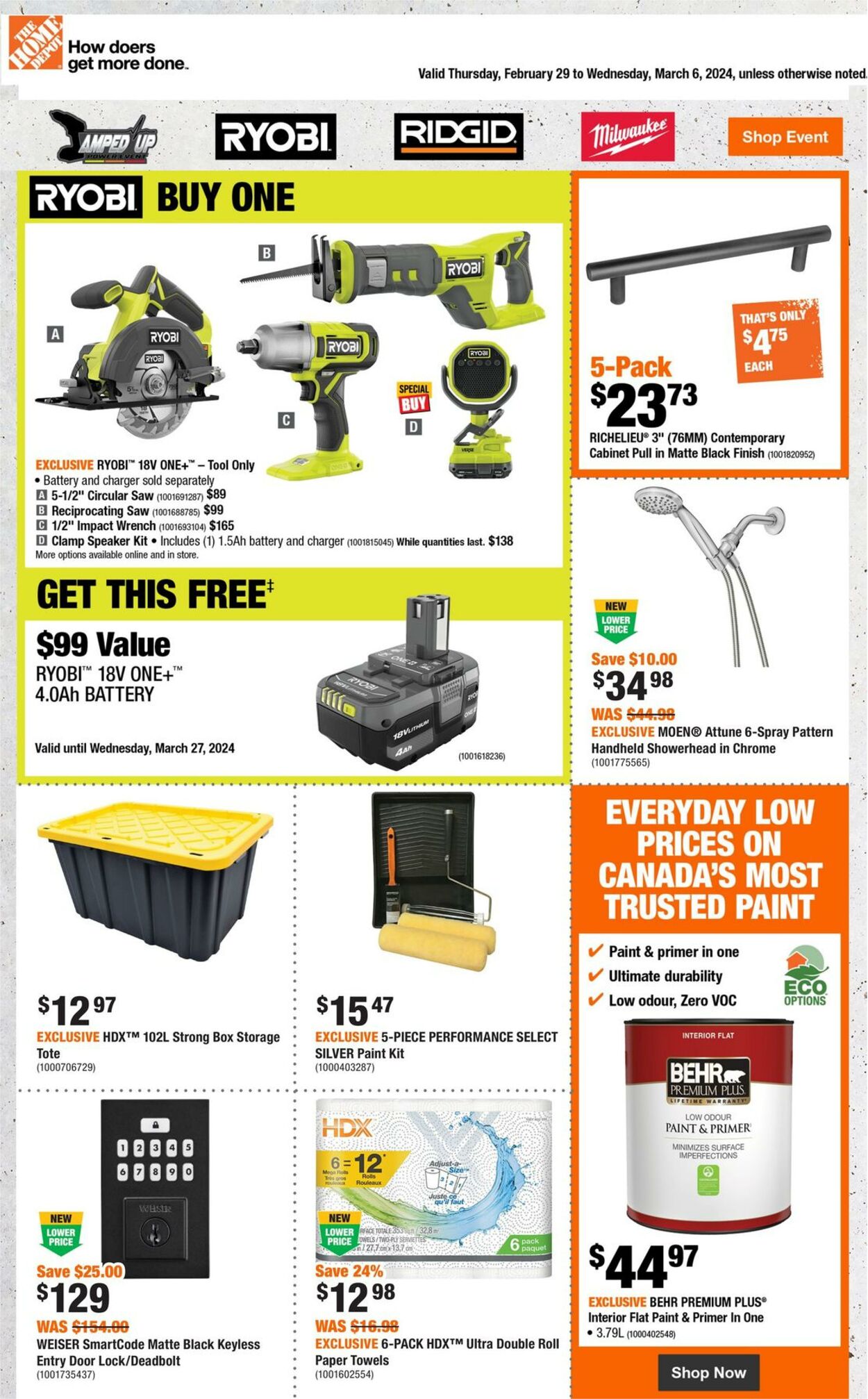 Flyer Home Depot - Weekly Flyer_CP 29 Feb 2024 - 6 Mar 2024