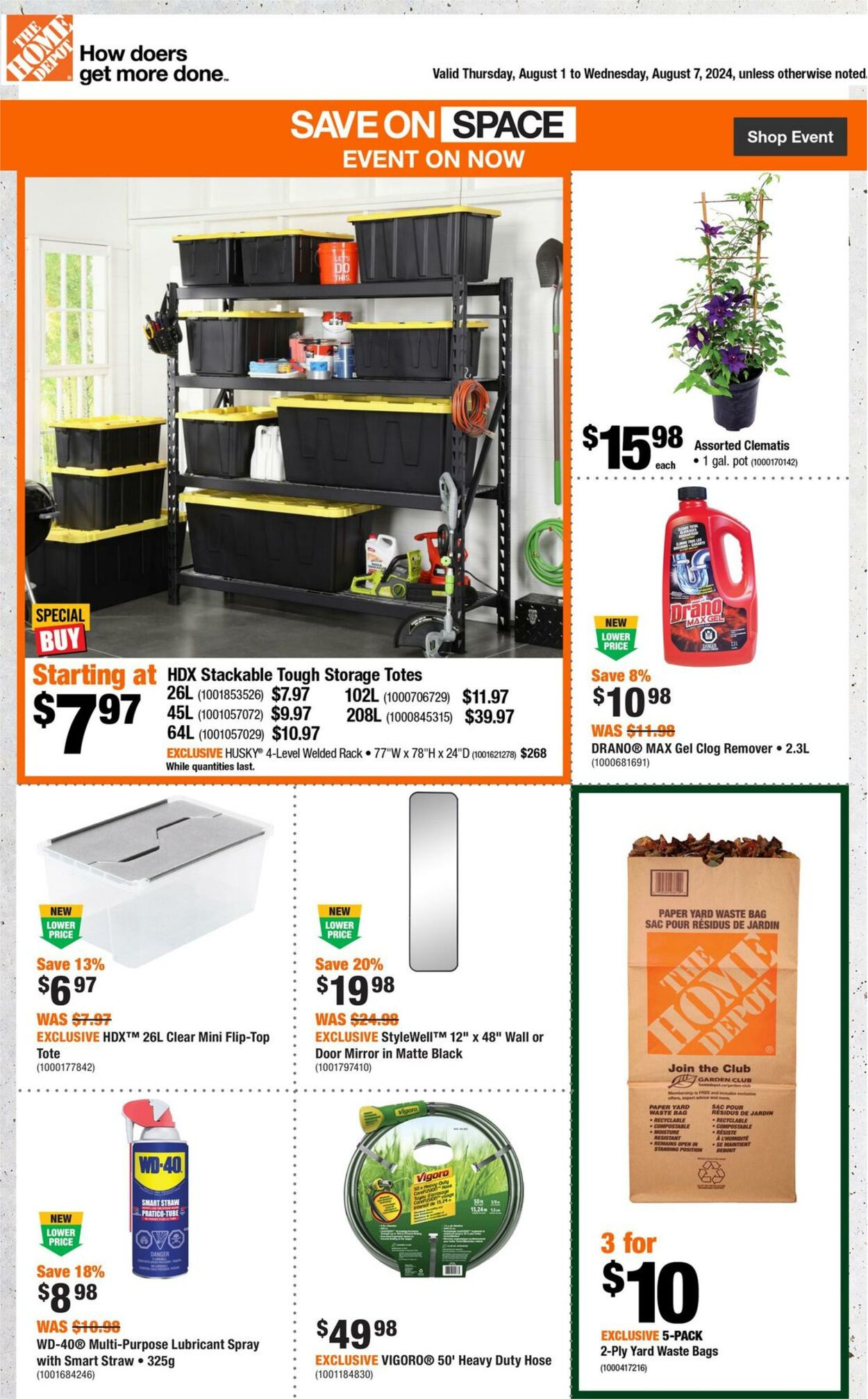 Flyer Home Depot 01.08.2024 - 07.08.2024