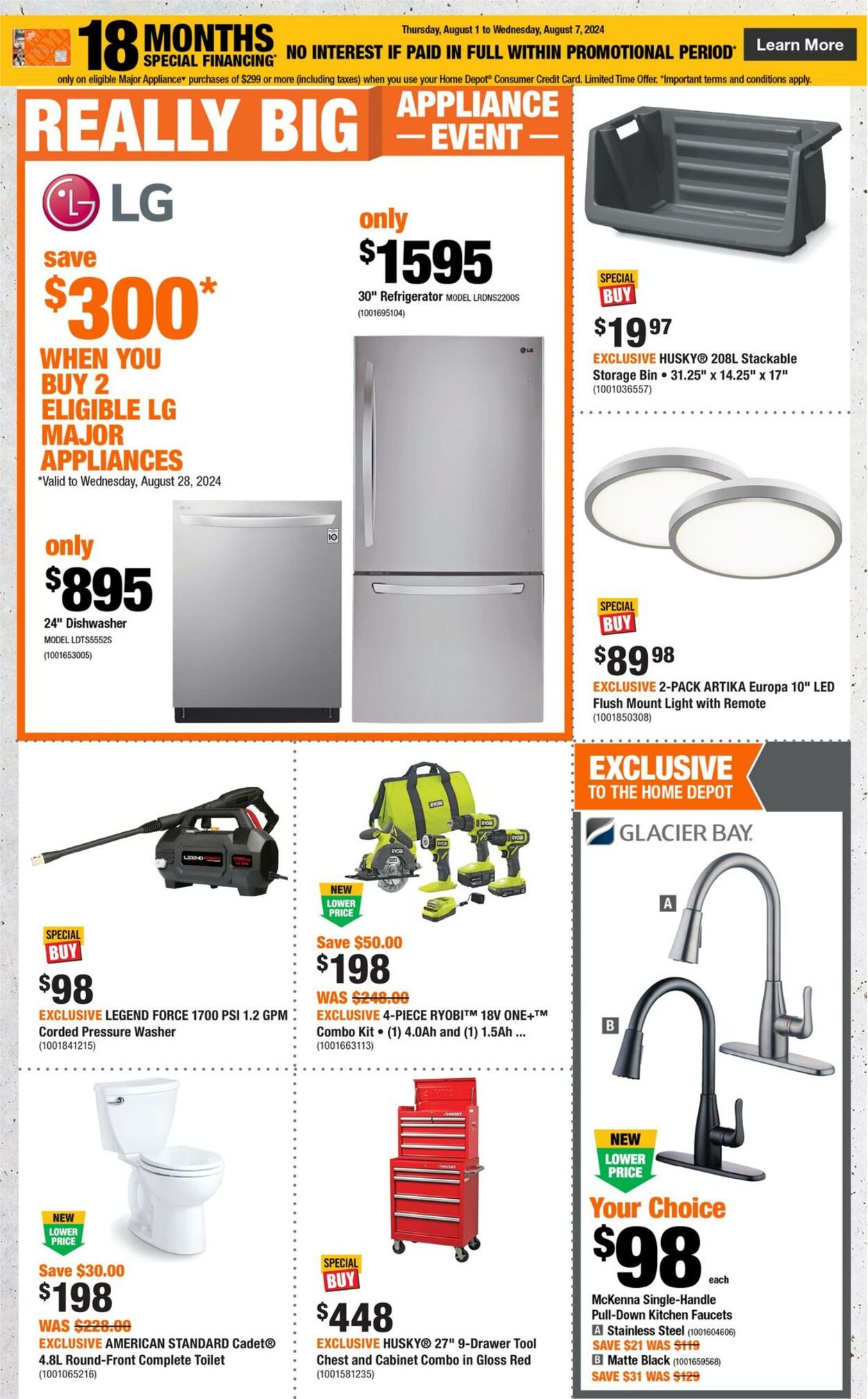 Flyer Home Depot 01.08.2024 - 07.08.2024