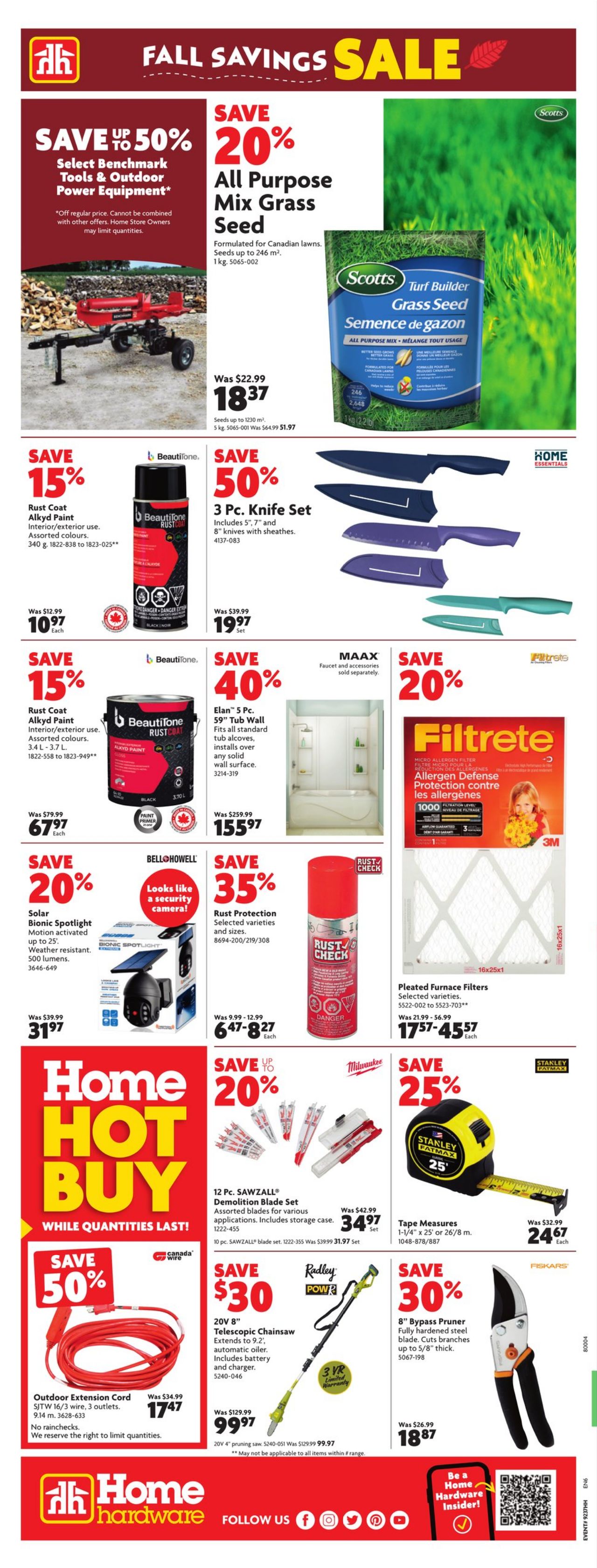 Flyer Home Hardware 14.09.2023 - 20.09.2023