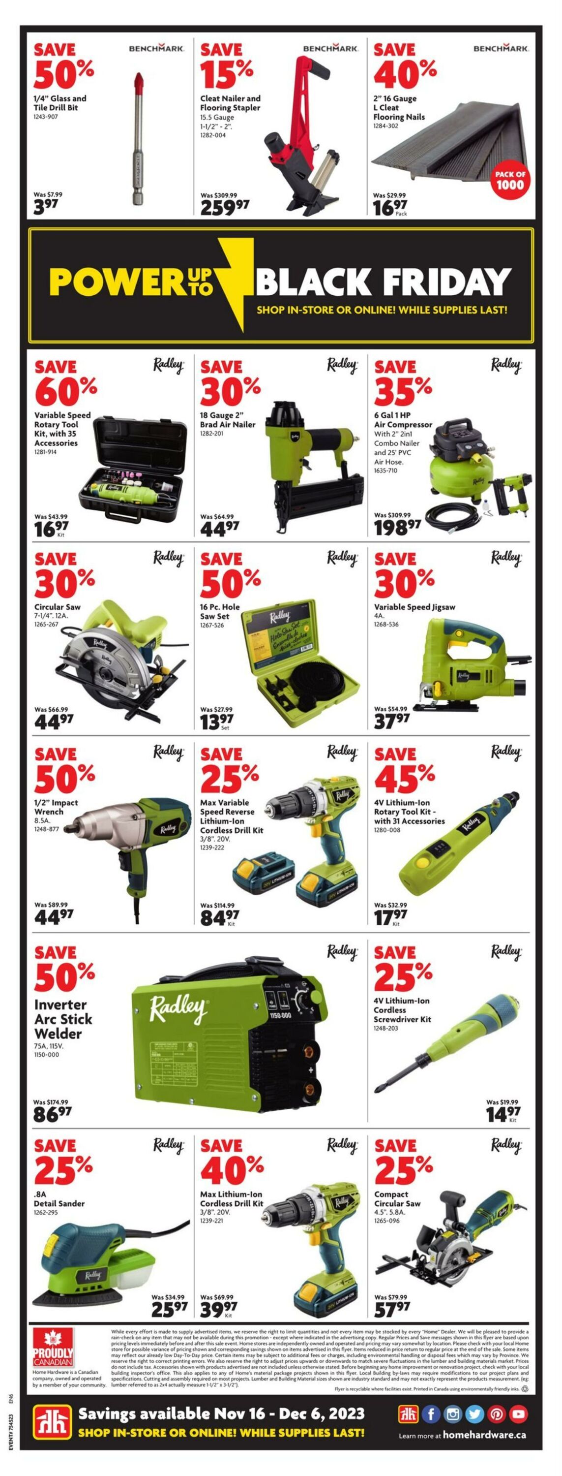 Flyer Home Hardware 16.11.2023 - 29.11.2023