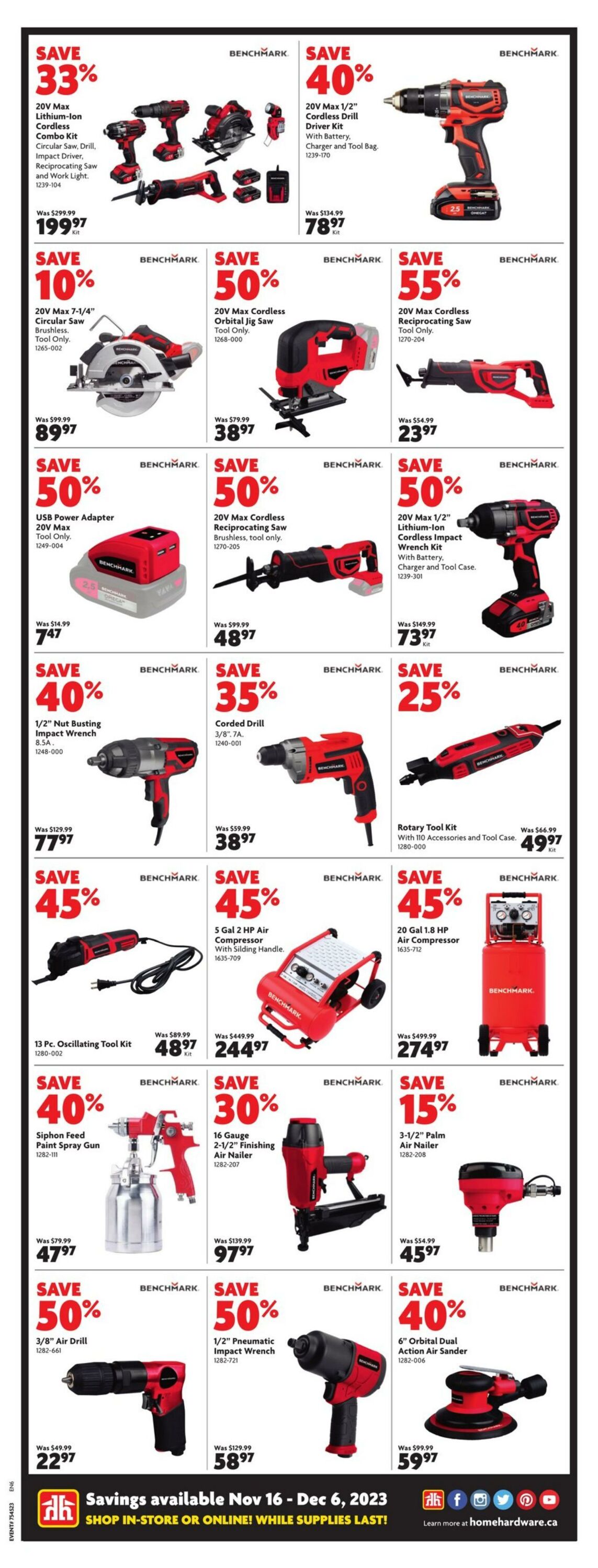 Flyer Home Hardware 16.11.2023 - 29.11.2023