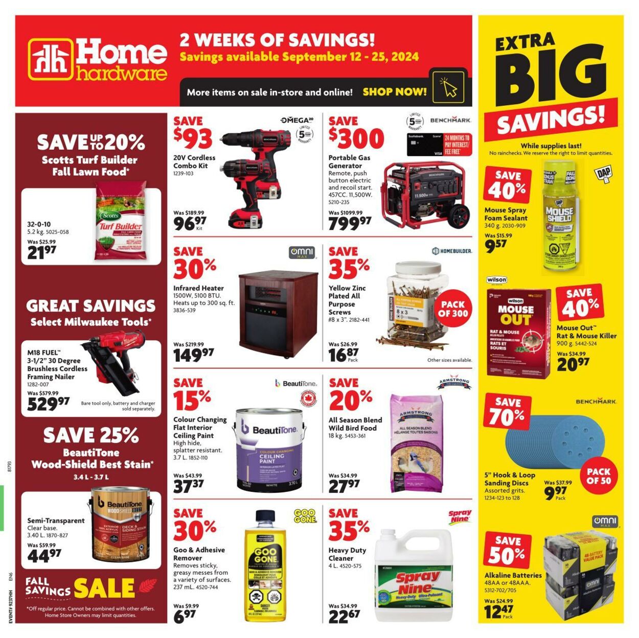 Home Hardware Promotional flyers