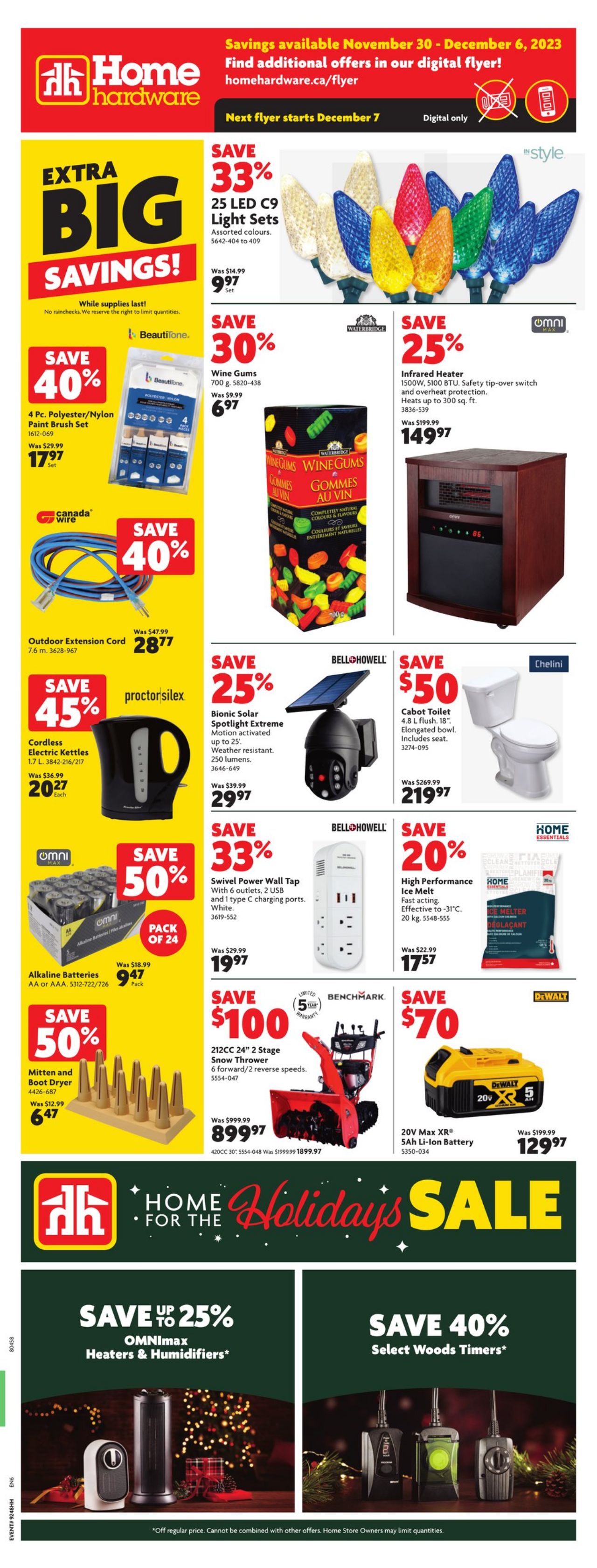Home Hardware Promotional Flyer Christmas Valid from 30.11 to 06.12