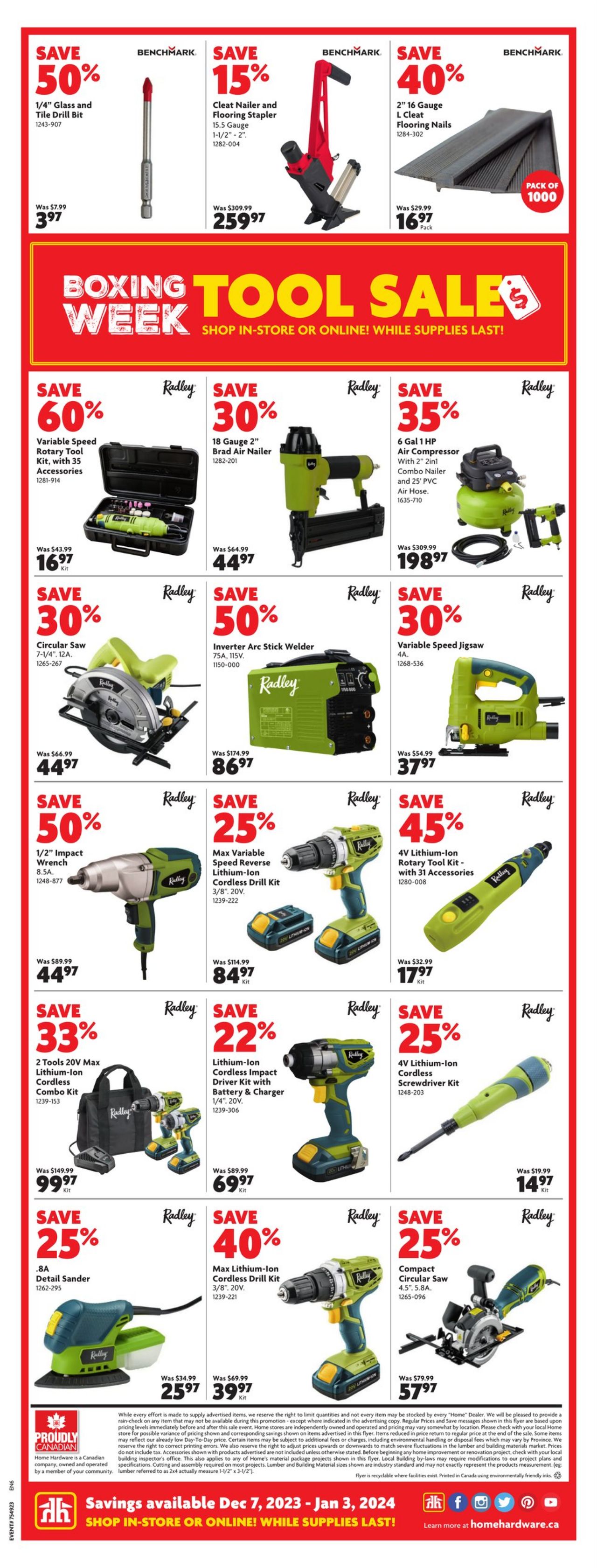 Flyer Home Hardware 21.12.2023 - 03.01.2024