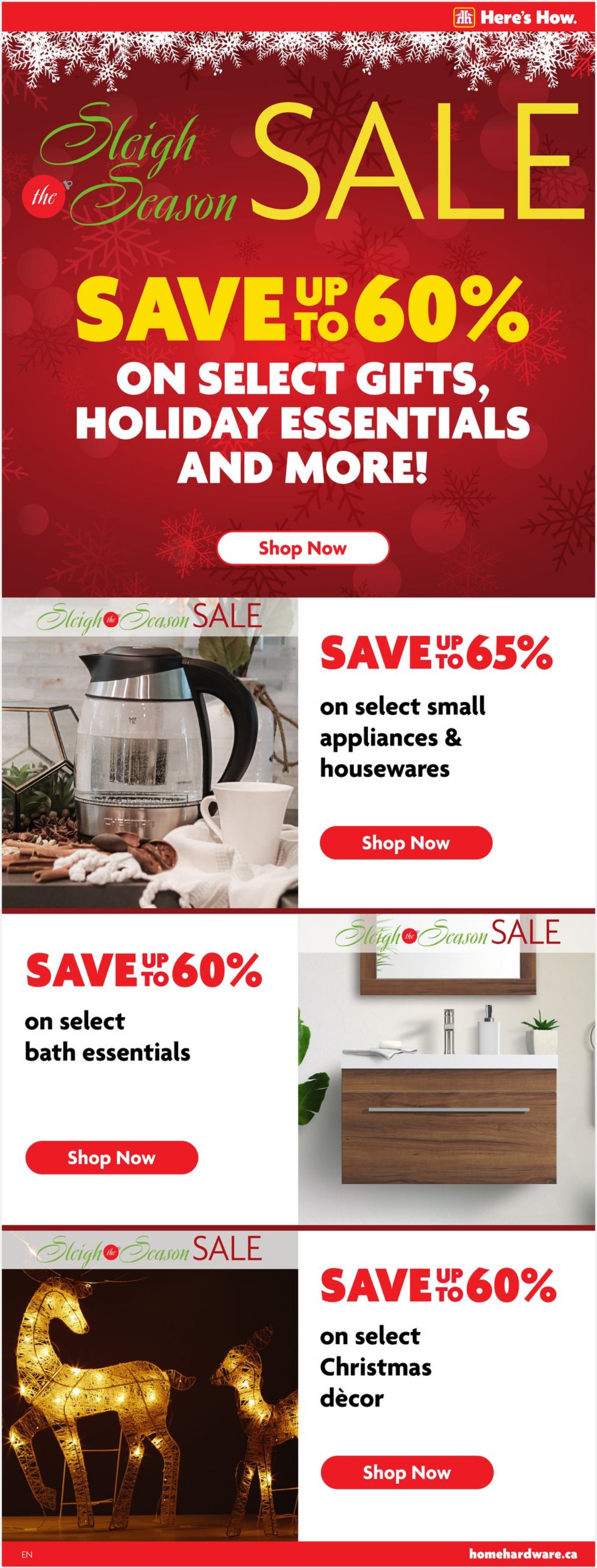 Home Hardware Promotional Flyer Christmas Valid from 21.12 to 03.01