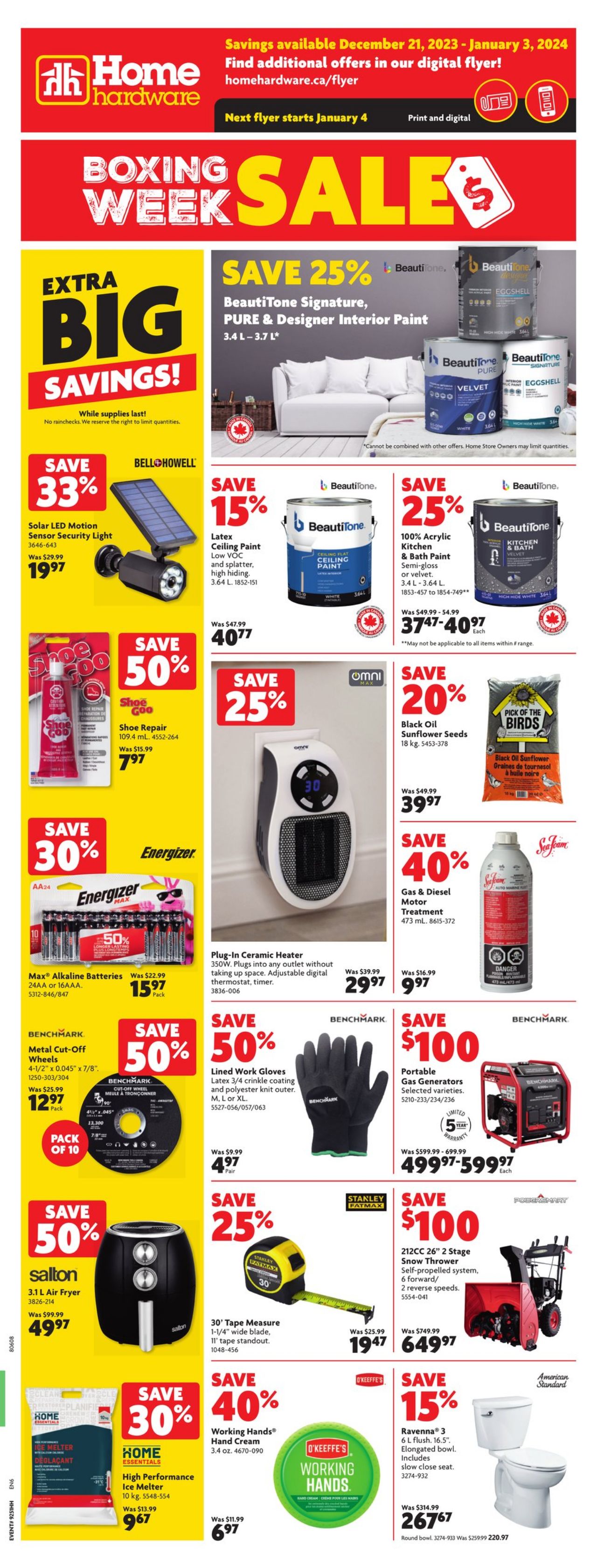 Flyer Home Hardware 21.12.2023 - 03.01.2024