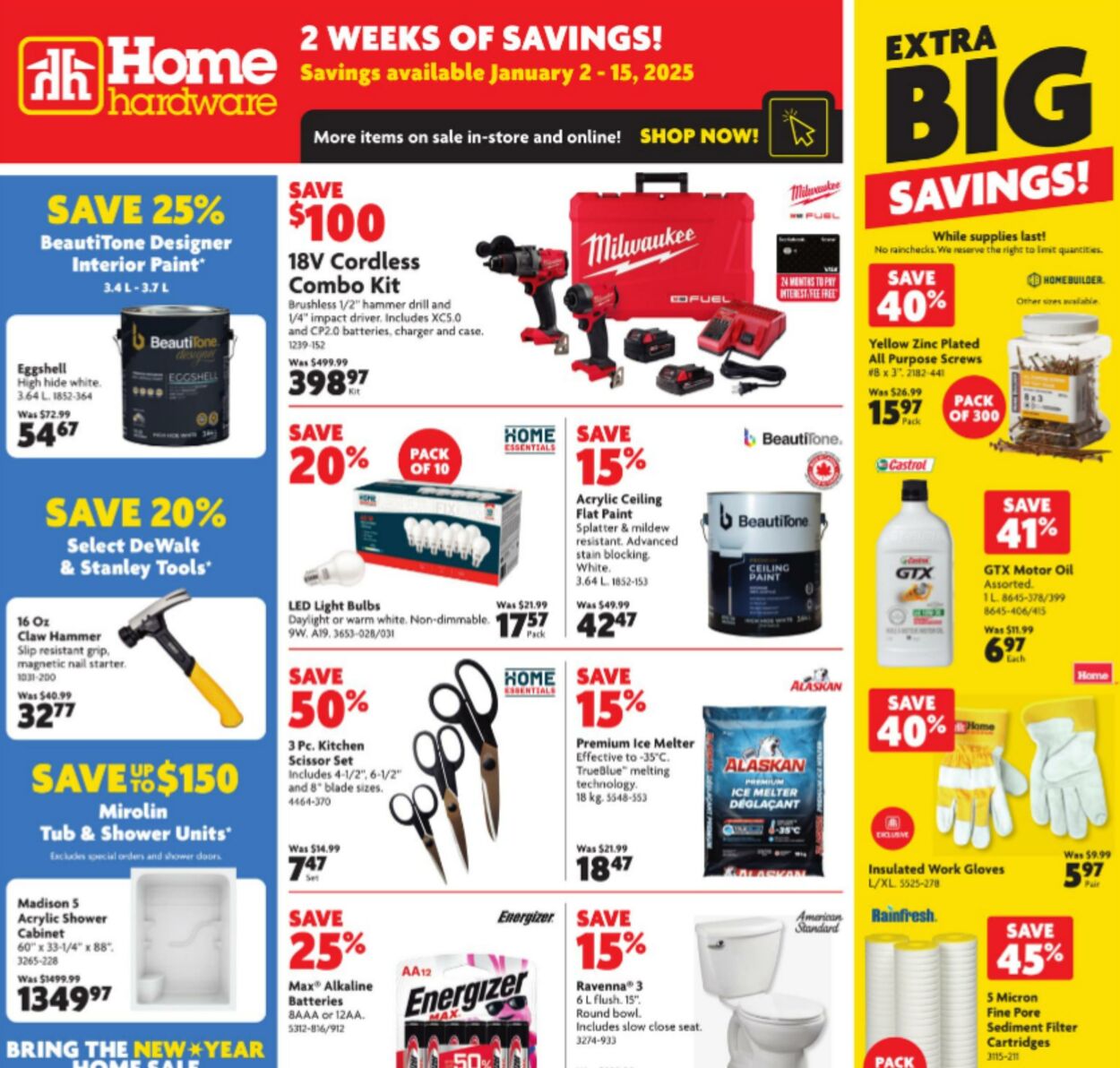 Flyer Home Hardware 02.01.2025 - 15.01.2025