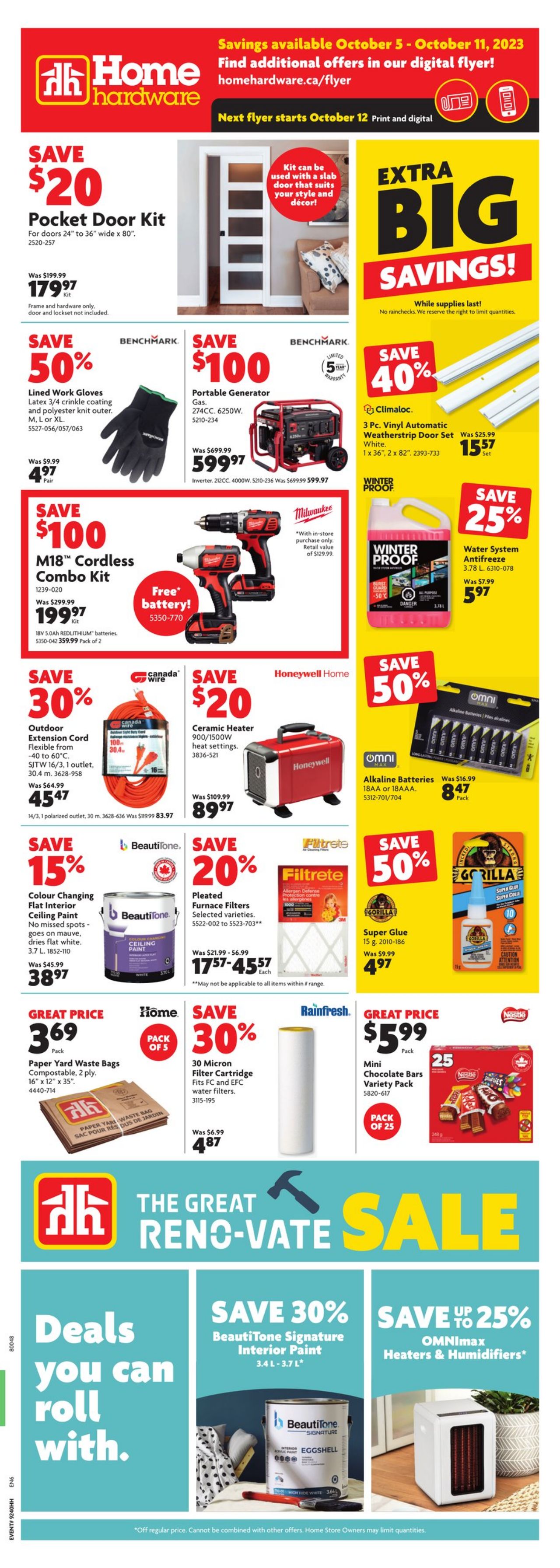 Flyer Home Hardware 05.10.2023 - 11.10.2023