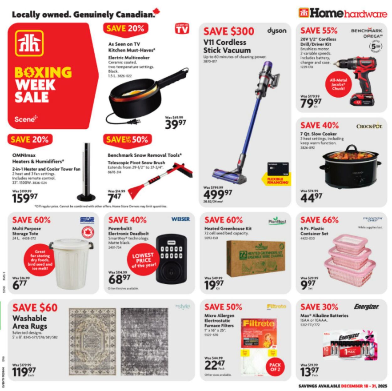 Flyer Home Hardware 18.12.2025 - 31.12.2025
